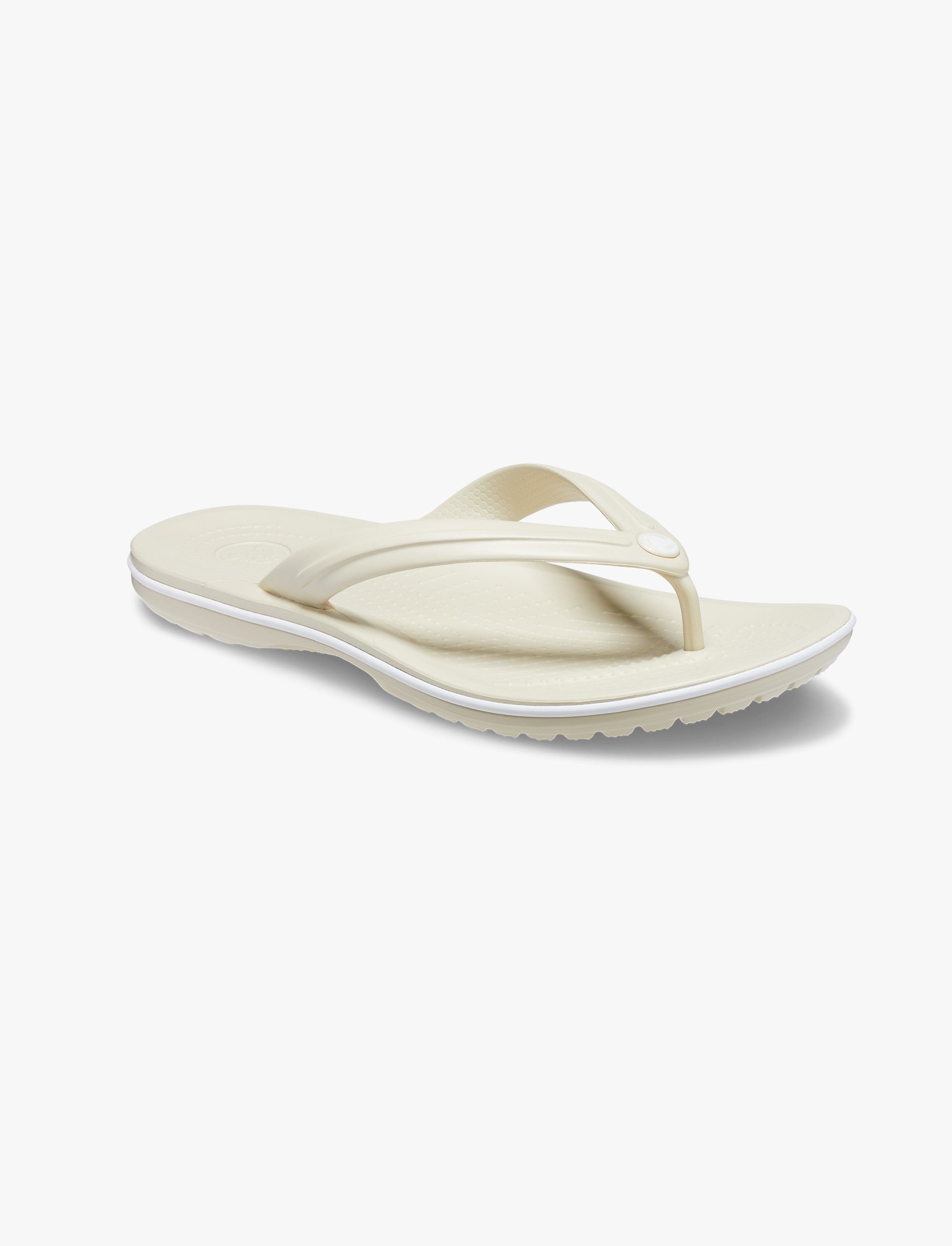 Crocs Crocband Flip - נעלי אצבע בצבע קרם