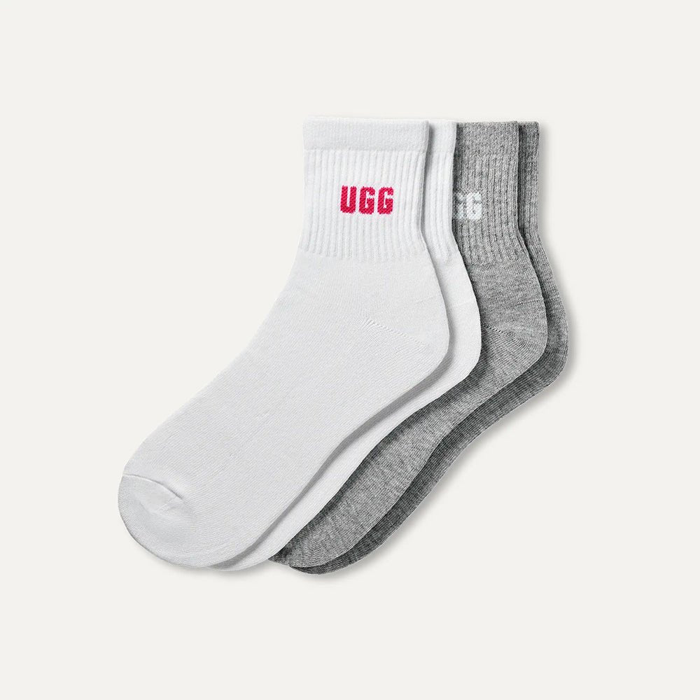 מארז 2 זוגות גרביים UGG Quinlin Logo Quarter 2 Pack נשים