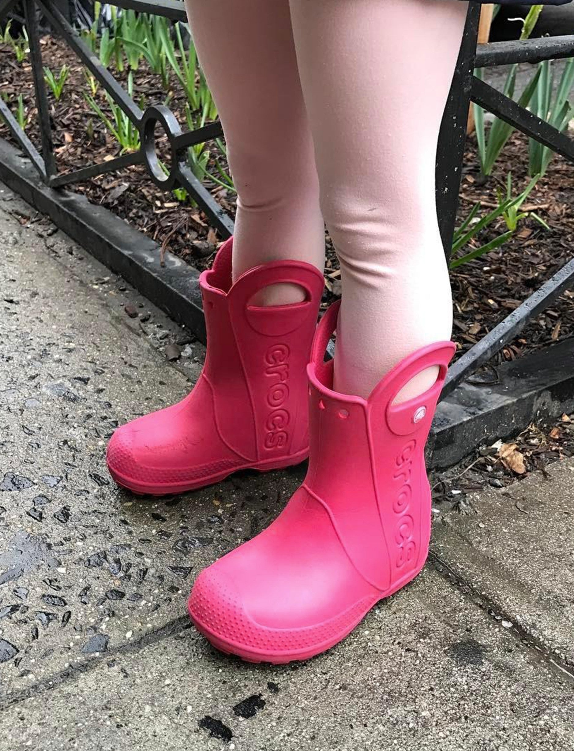 Crocs Rain Boot Kids - מגפי גשם לילדים קרוקס בצבע ורוד קנדי
