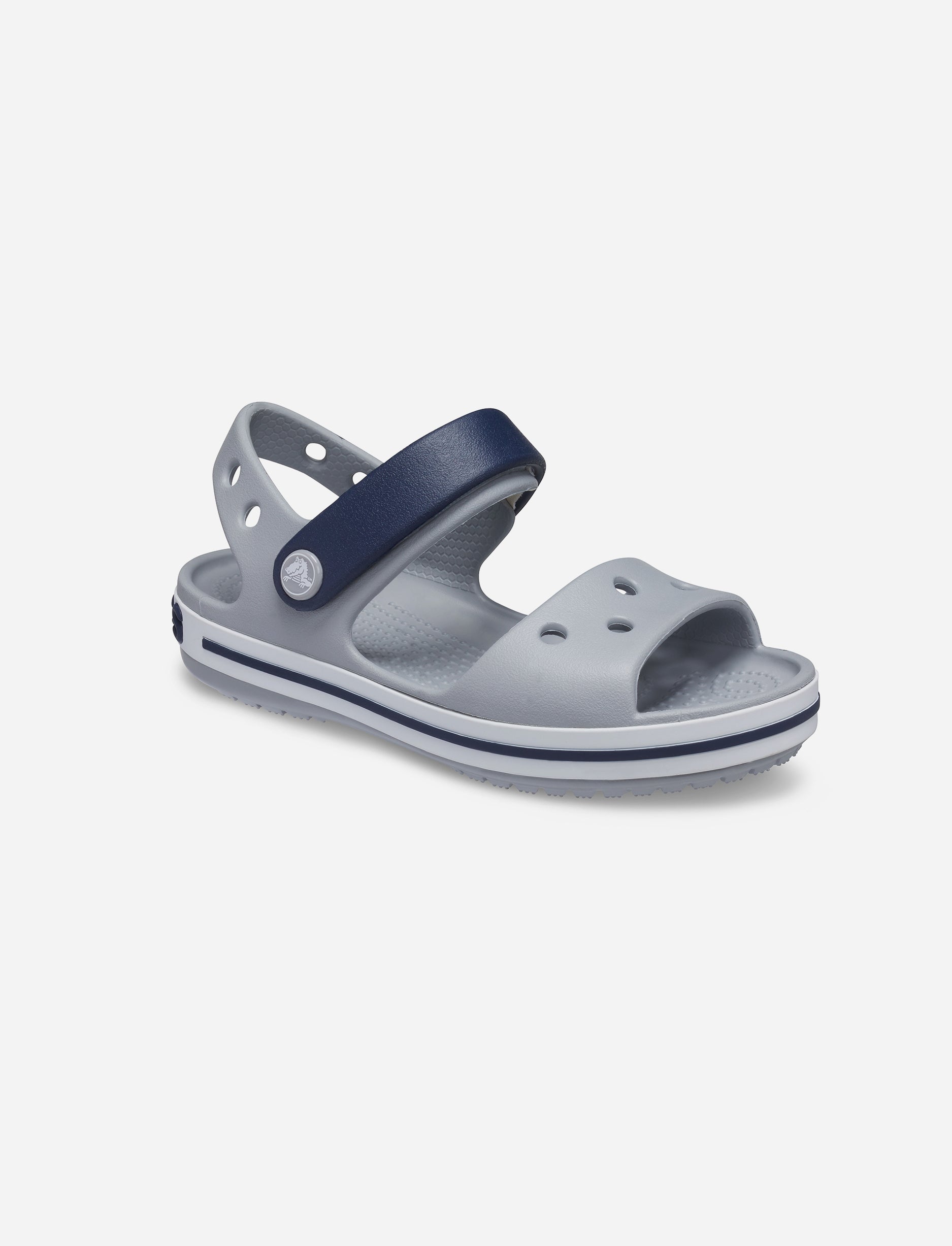 Crocs Crocband Sandal Kids - סנדל קרוקס קרוקבנד לילדים בצבע אפור בהיר/נייבי