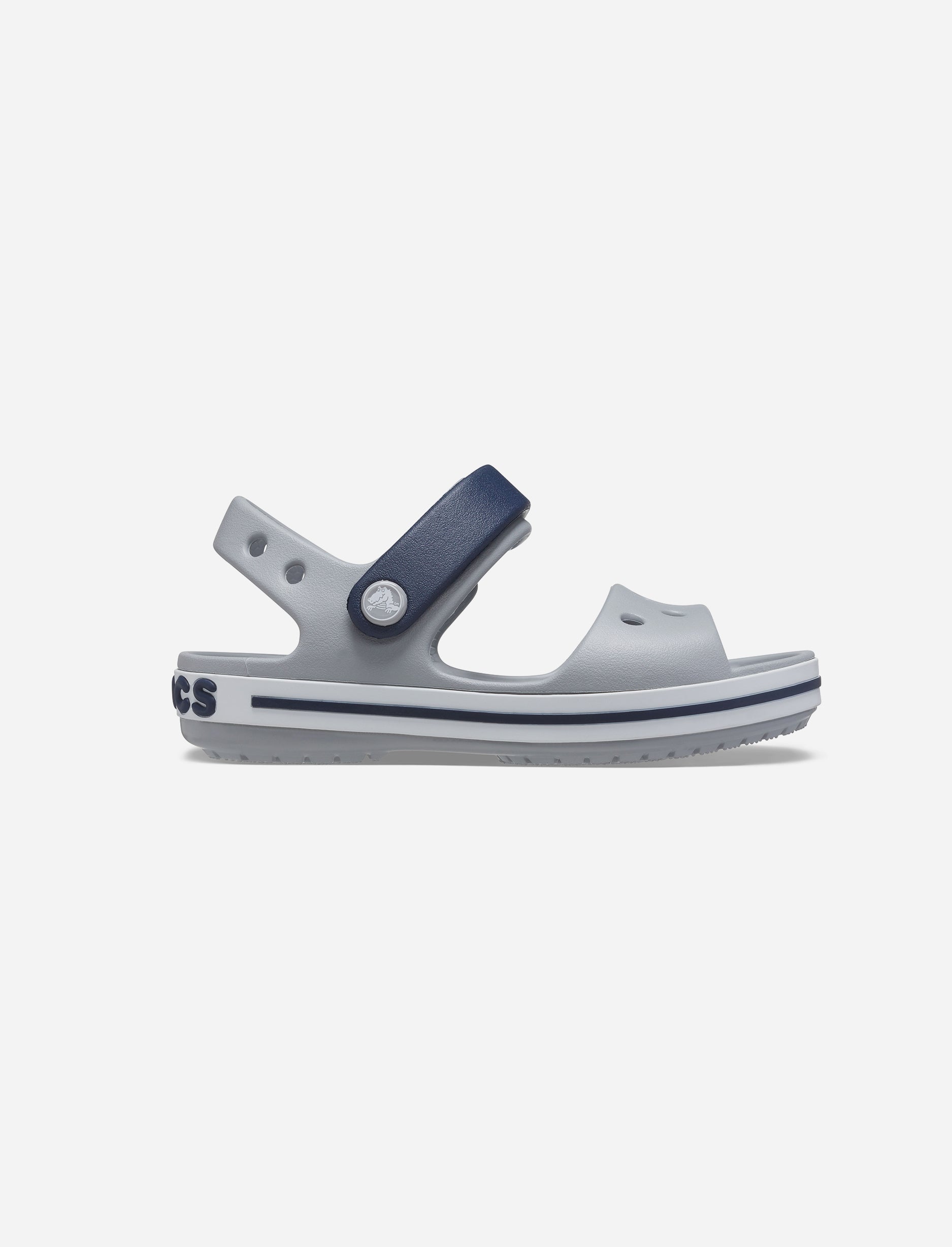 Crocs Crocband Sandal Kids - סנדל קרוקס קרוקבנד לילדים בצבע אפור בהיר/נייבי