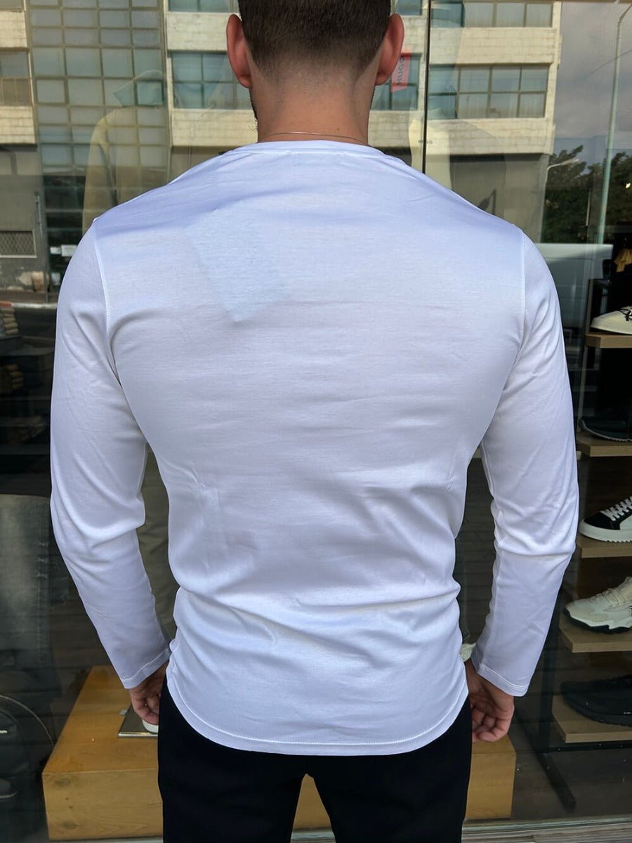 חולצת טישרט פול שארק ארוכה Logo Frame גברים