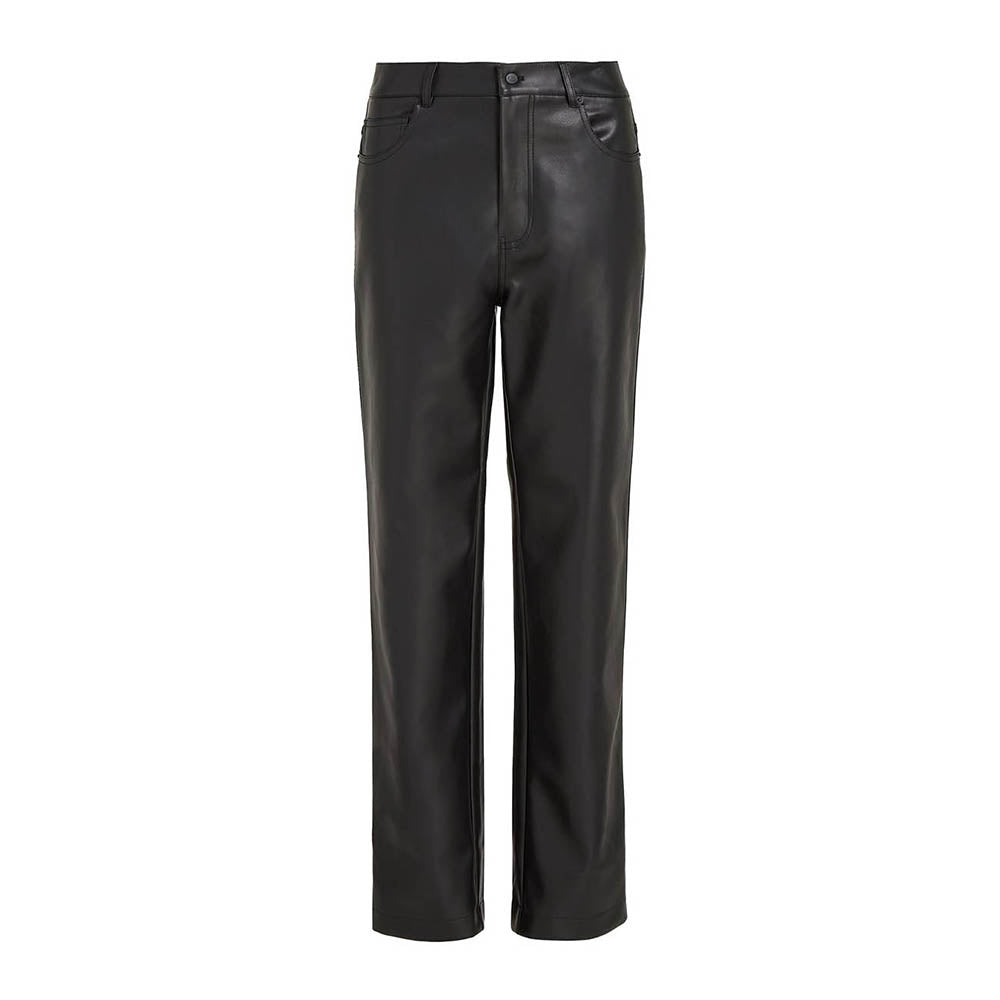 מכנס קלווין קליין ארוך דמוי עור Faux Leather Hr Straight נשים