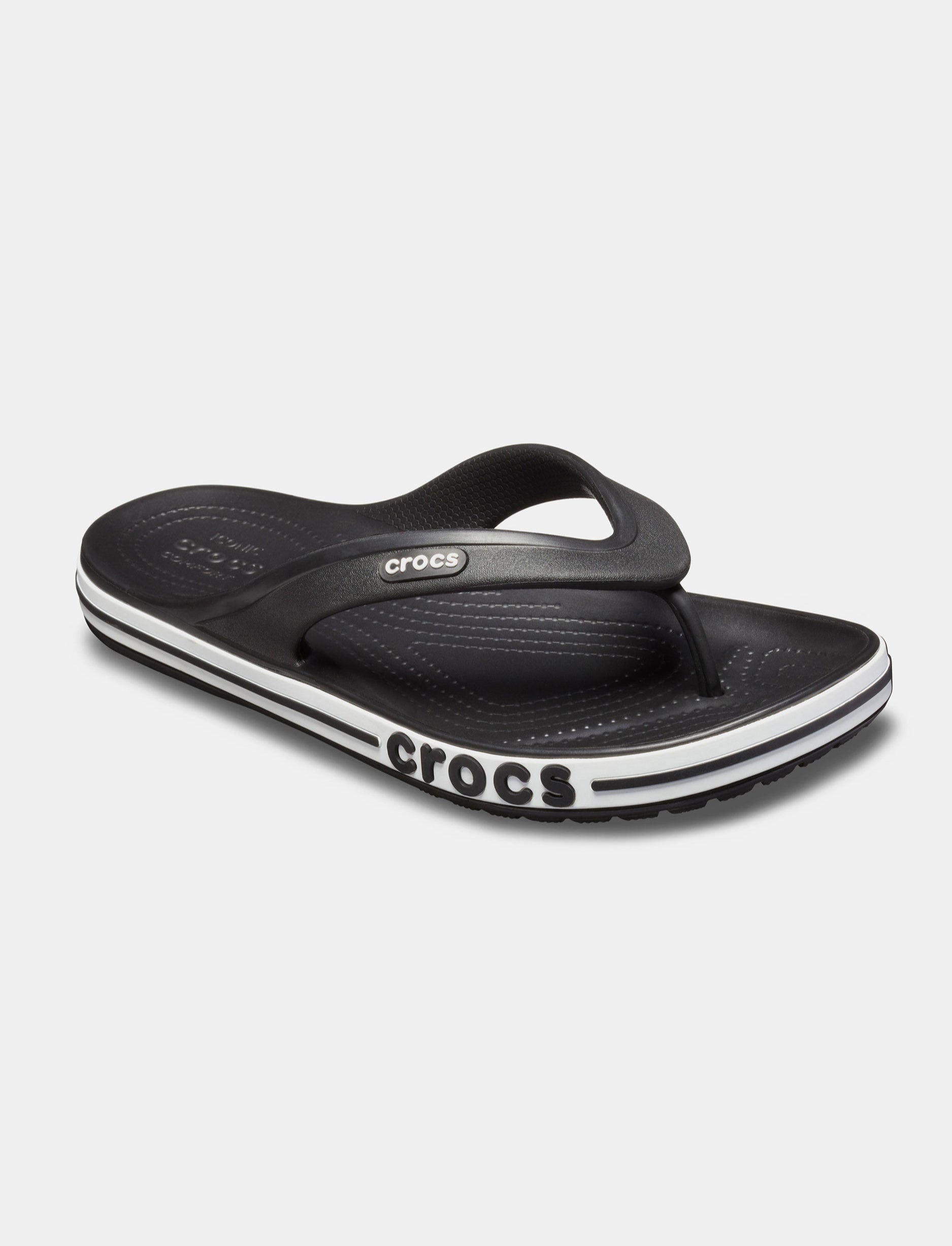 Crocs Bayaband Flip - כפכפים לגבר קרוקס באיה באנד בצבע שחור/לבן