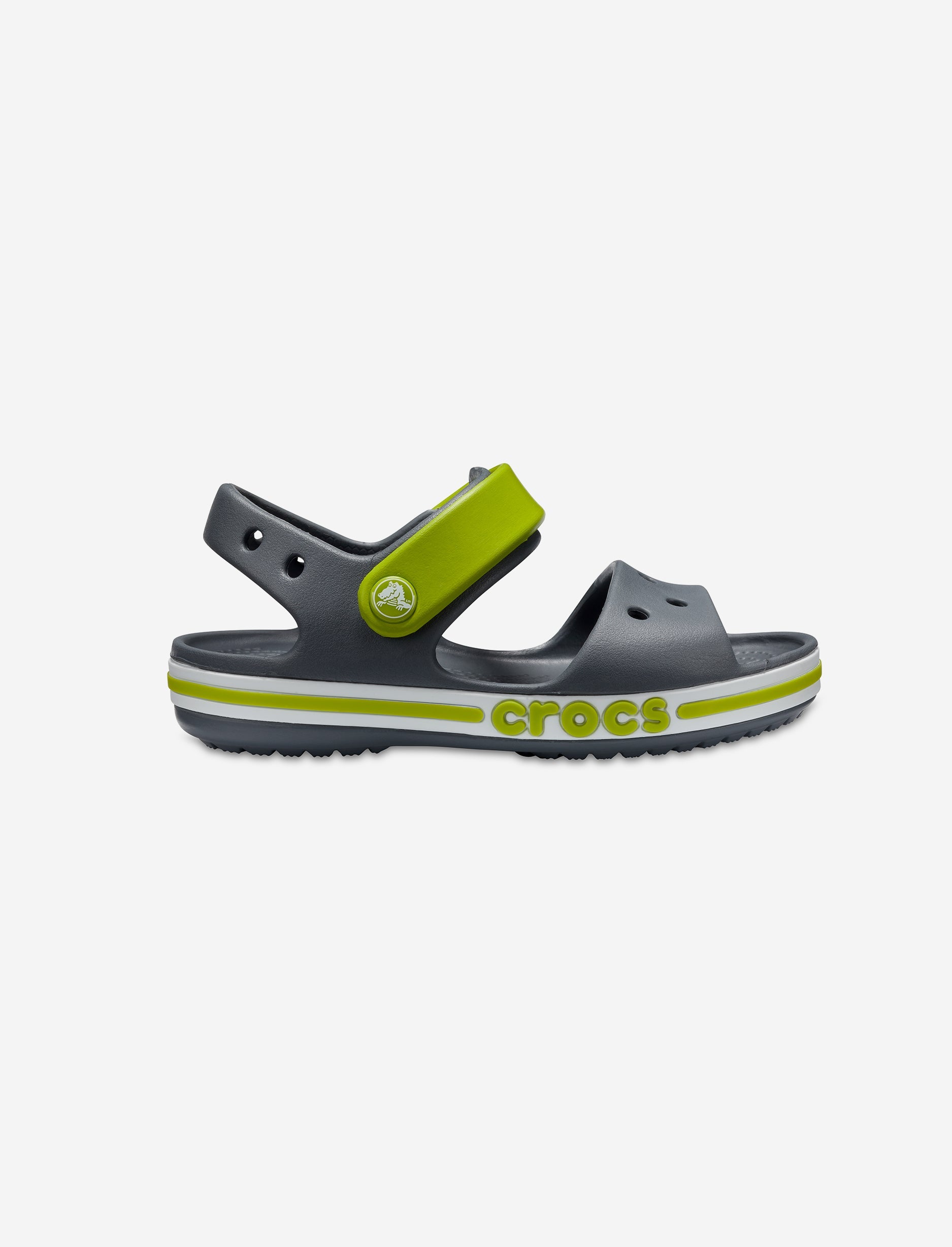 Crocs Bayaband Sandal K - סנדלים לילדים קרוקס בצבע אפור כהה/ירוק