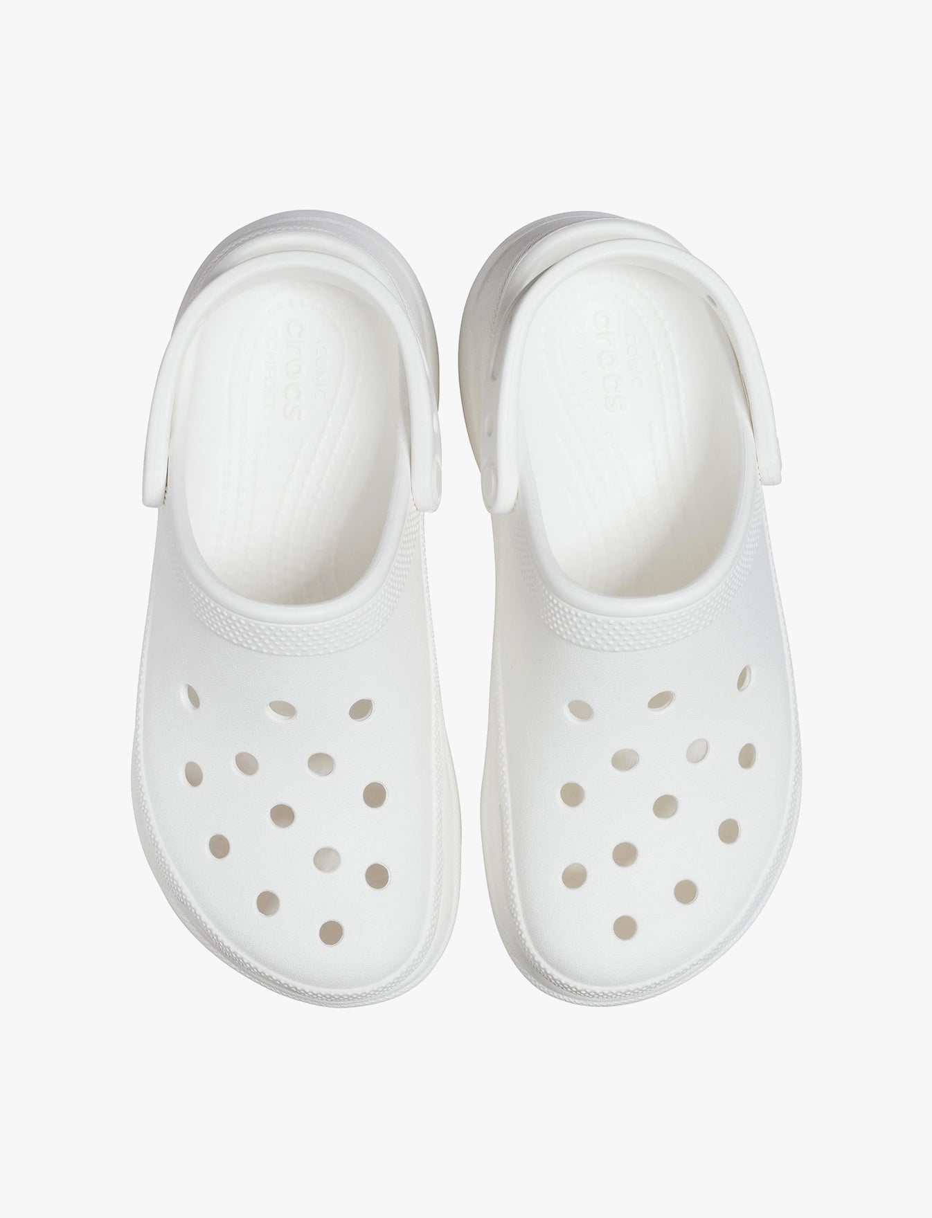 Crocs Classic Bae Clog - כפכפי פלטפורמה נשים קרוקס בצבע לבן