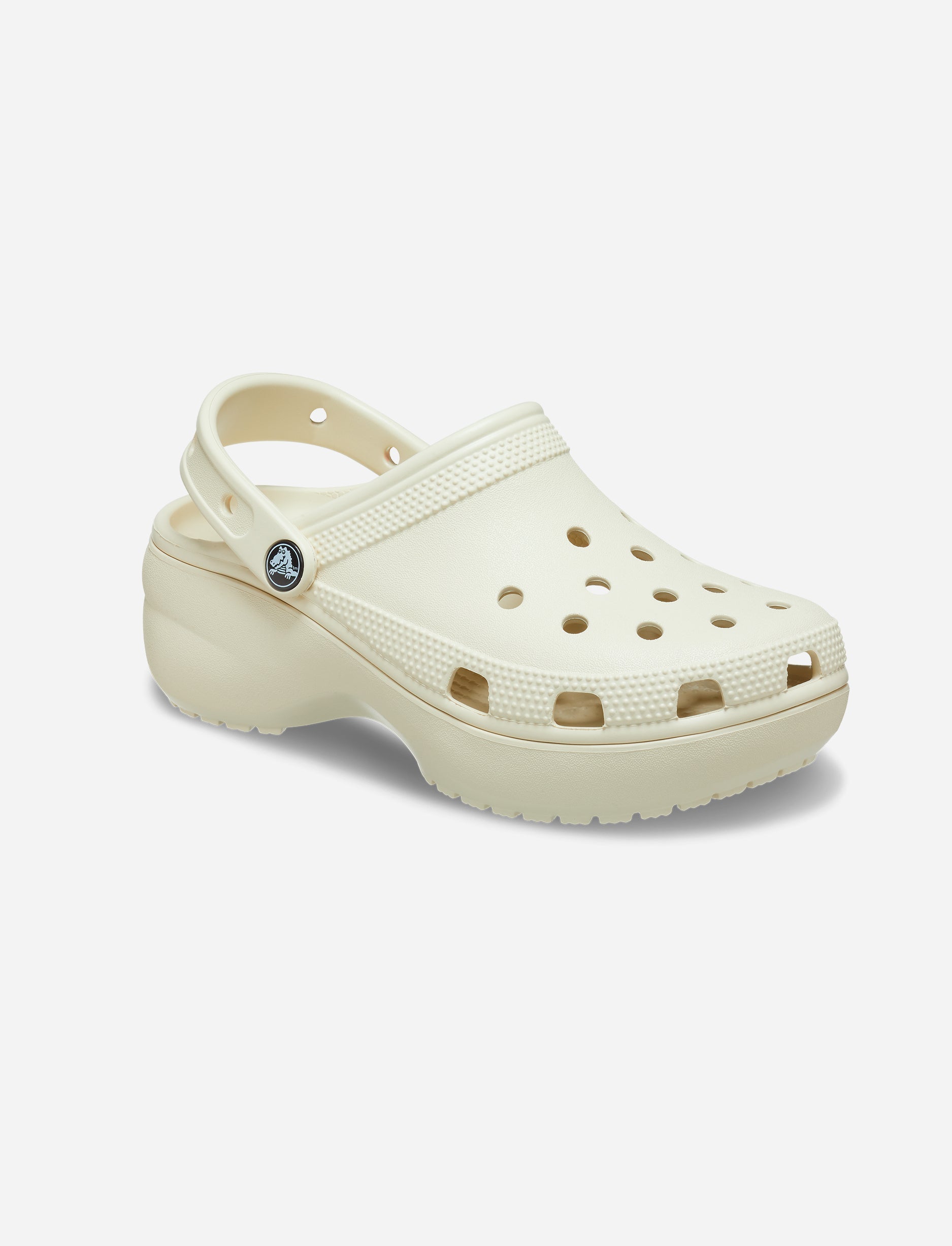 Crocs Classic Platform Clog - כפכפי פלטפורמה קרוקס לנשים בצבע קרם