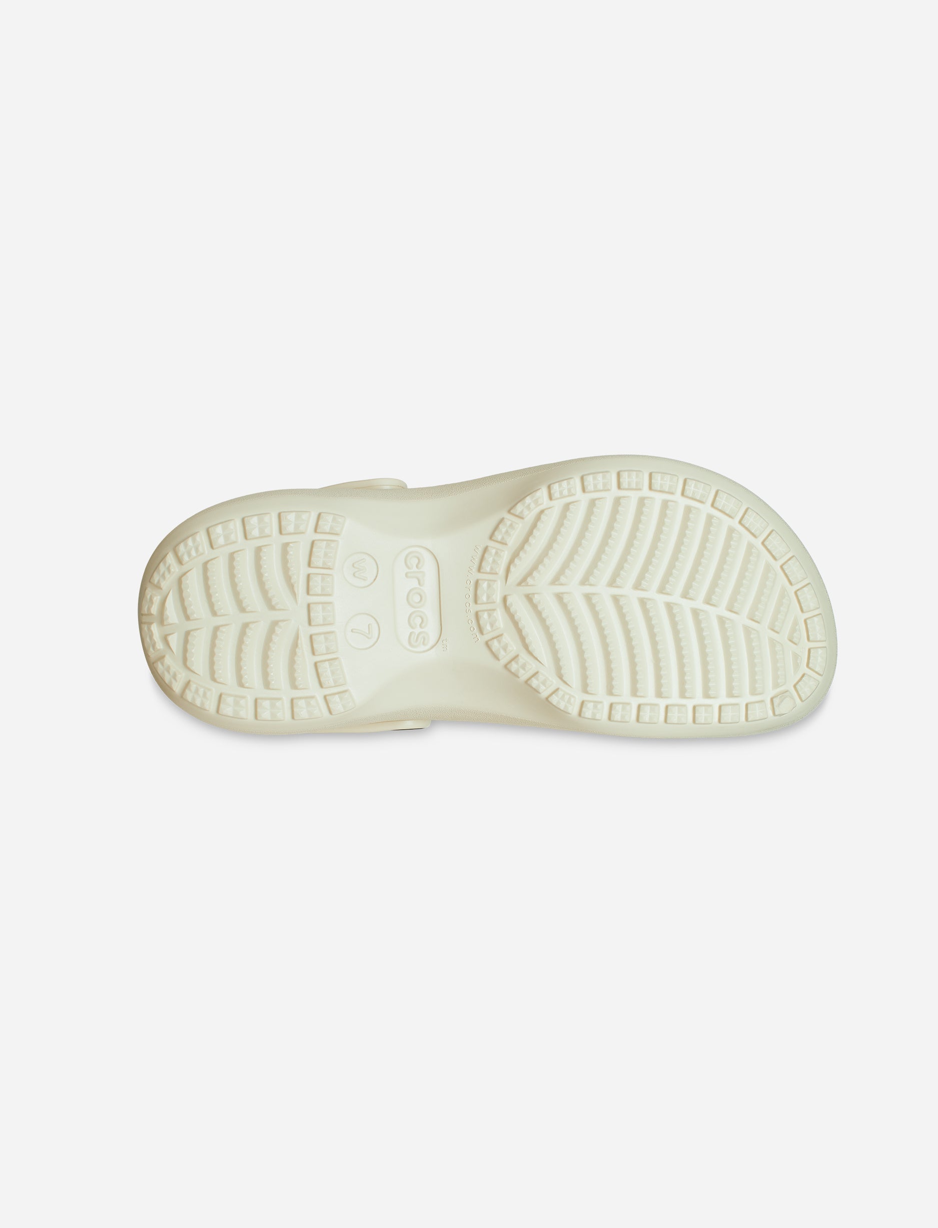 Crocs Classic Platform Clog - כפכפי פלטפורמה קרוקס לנשים בצבע קרם