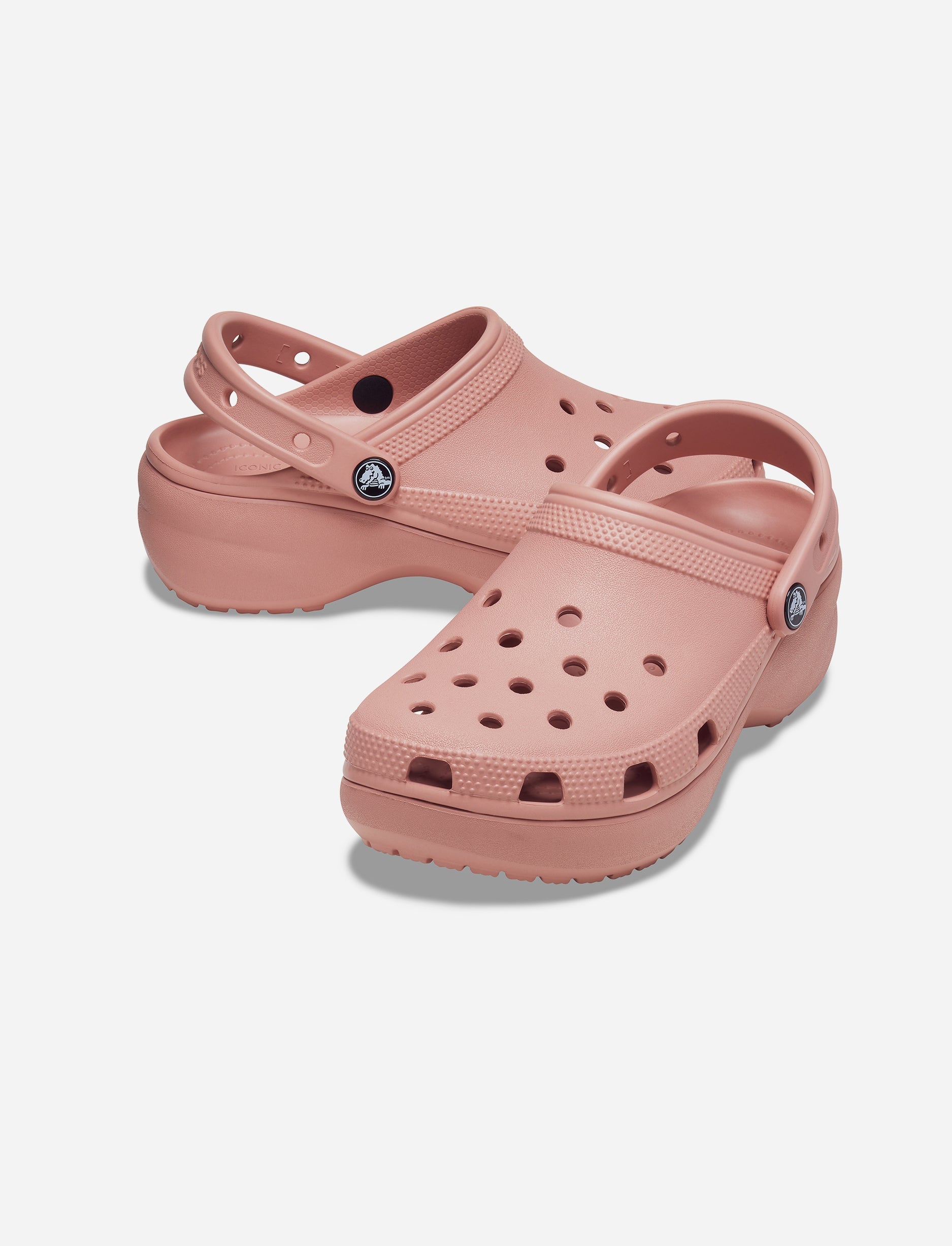 Crocs Classic Platform Clog - כפכפי פלטפורמה נשים קרוקס בצבע סומק בהיר