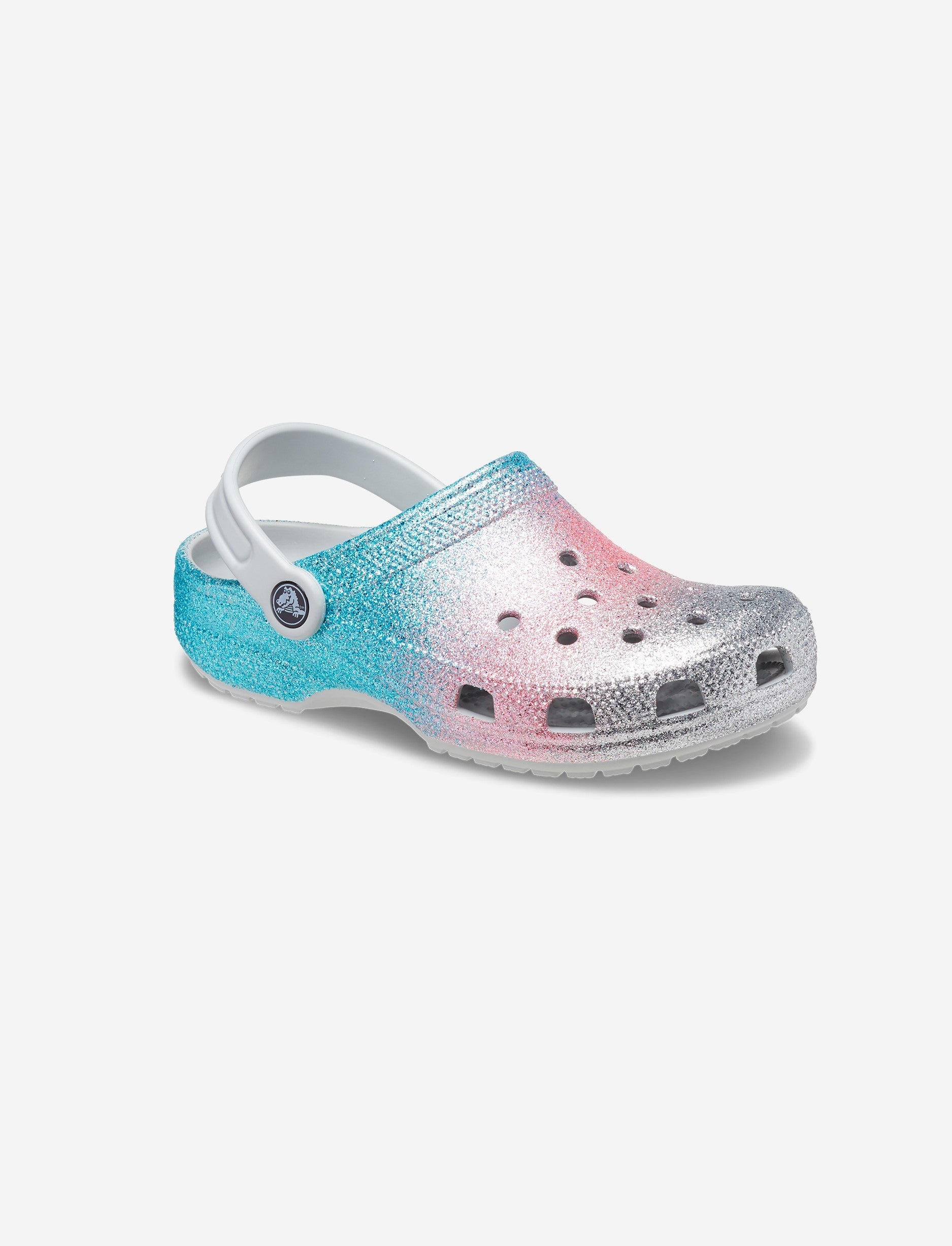 Crocs Classic Glitter Clog T - כפכף קרוקס קלאסי לילדות מידות קטנות בצבע שימר/מולטי בהדפס נצנצים