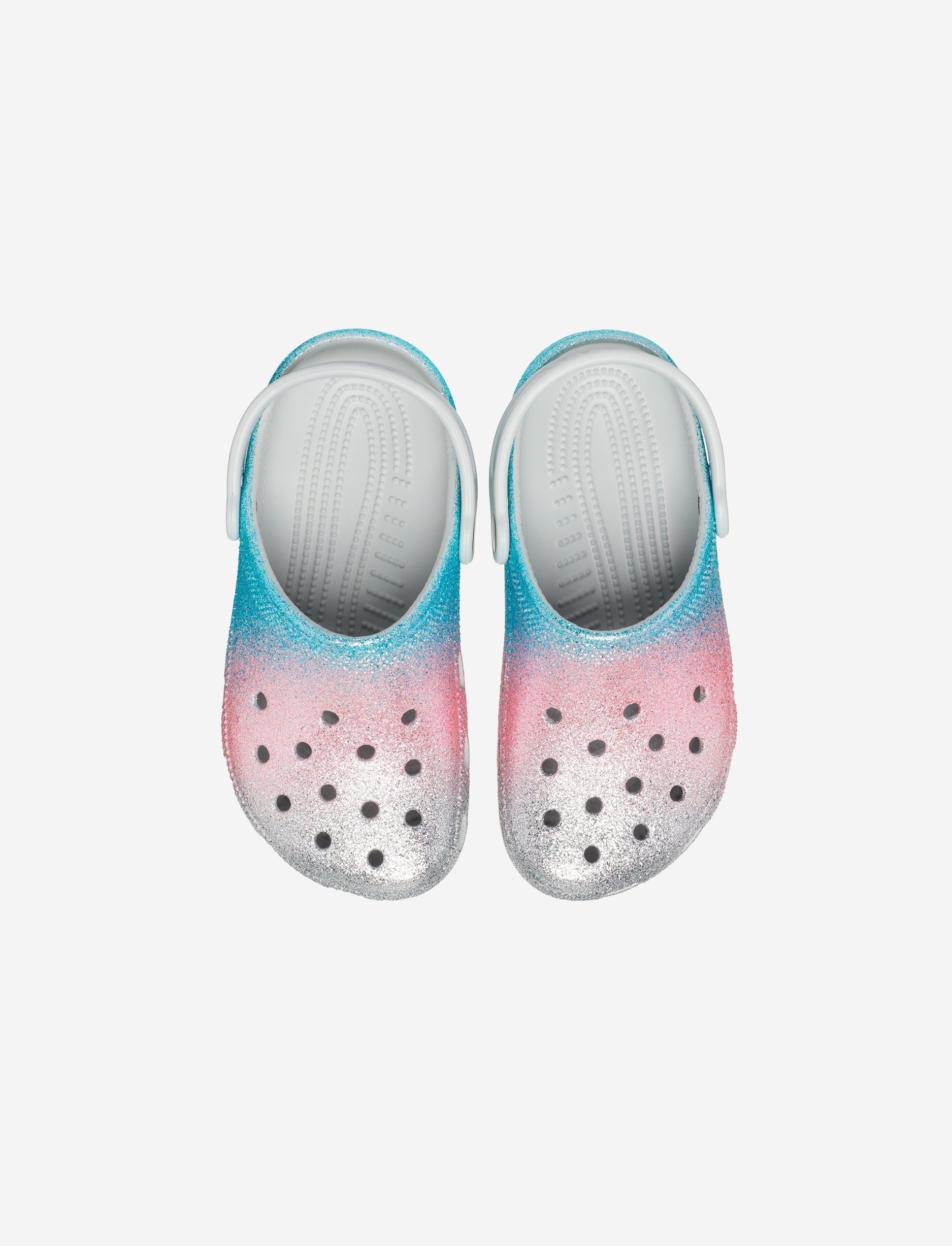 Crocs Classic Glitter Clog T - כפכף קרוקס קלאסי לילדות מידות קטנות בצבע שימר/מולטי בהדפס נצנצים