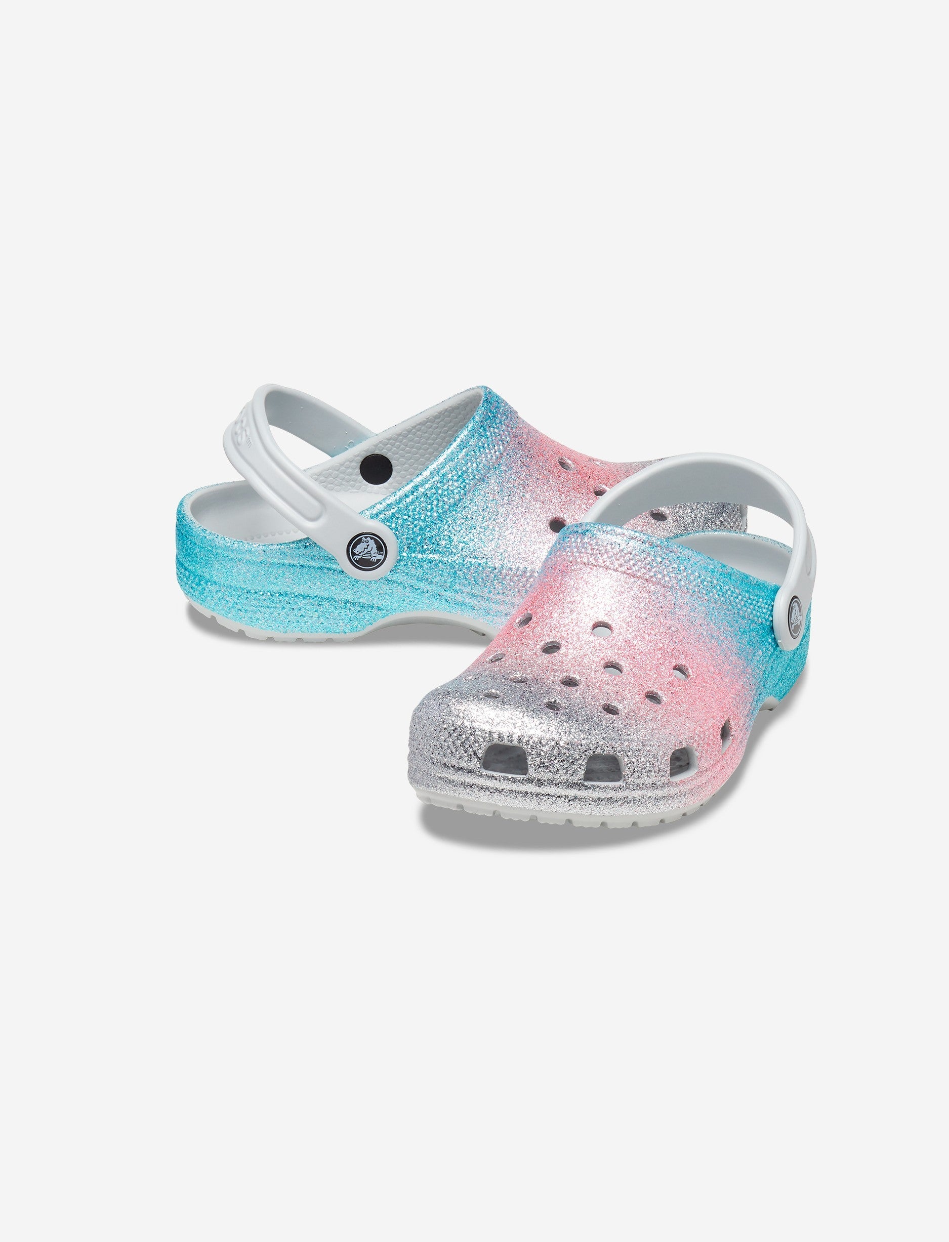 Crocs Classic Glitter Clog T - כפכף קרוקס קלאסי לילדות מידות קטנות בצבע שימר/מולטי בהדפס נצנצים