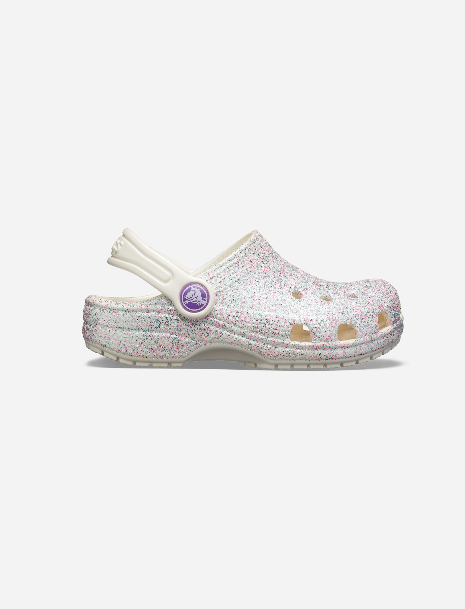 Crocs Classic Glitter Clog K - כפכף קרוקס קלאסי לילדות בצבע צדף בהדפס נצנצים