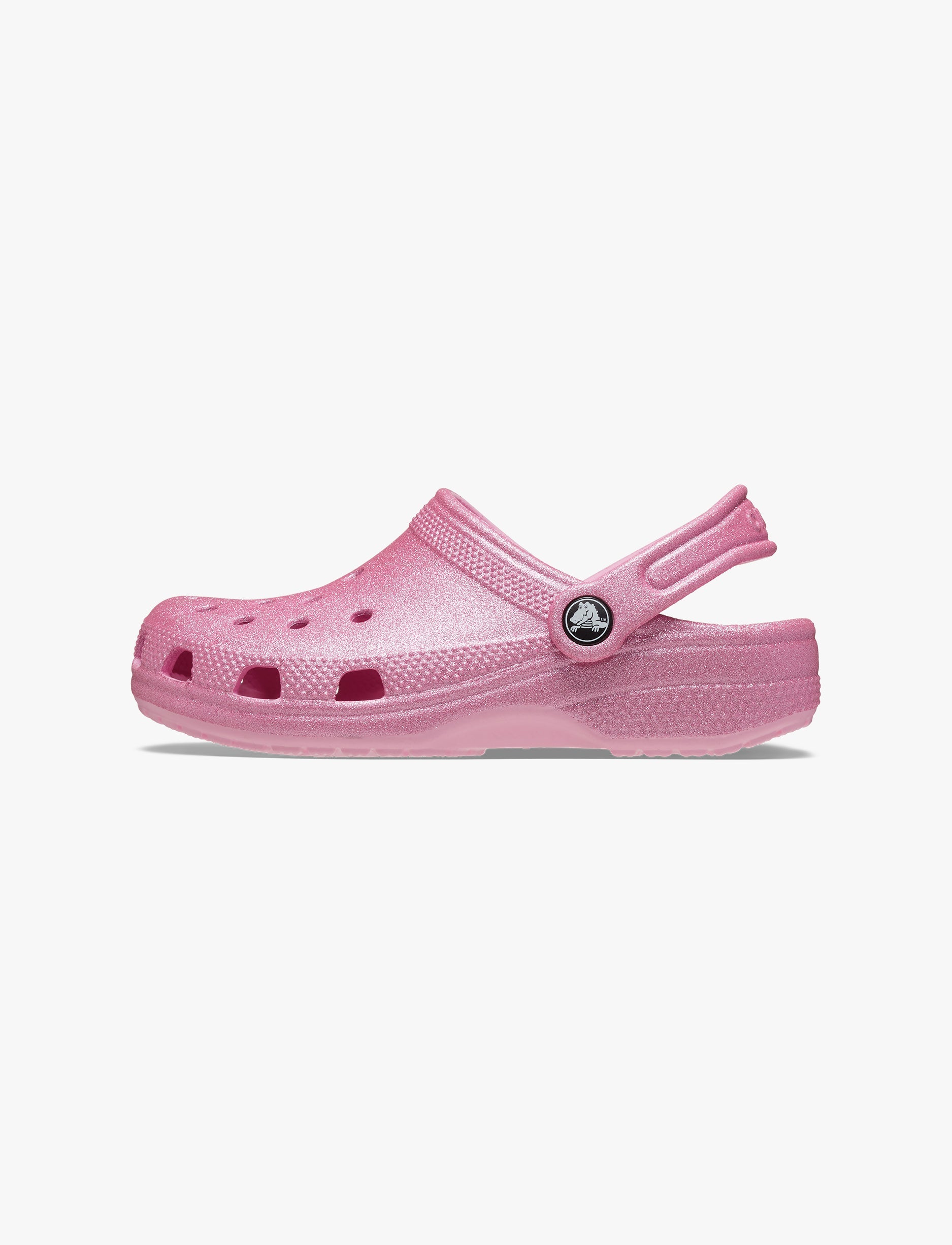 Crocs Classic Glitter Clog K - כפכף קרוקס קלאסי לילדות בצבע ורוד טוויד בהדפס נצנצים