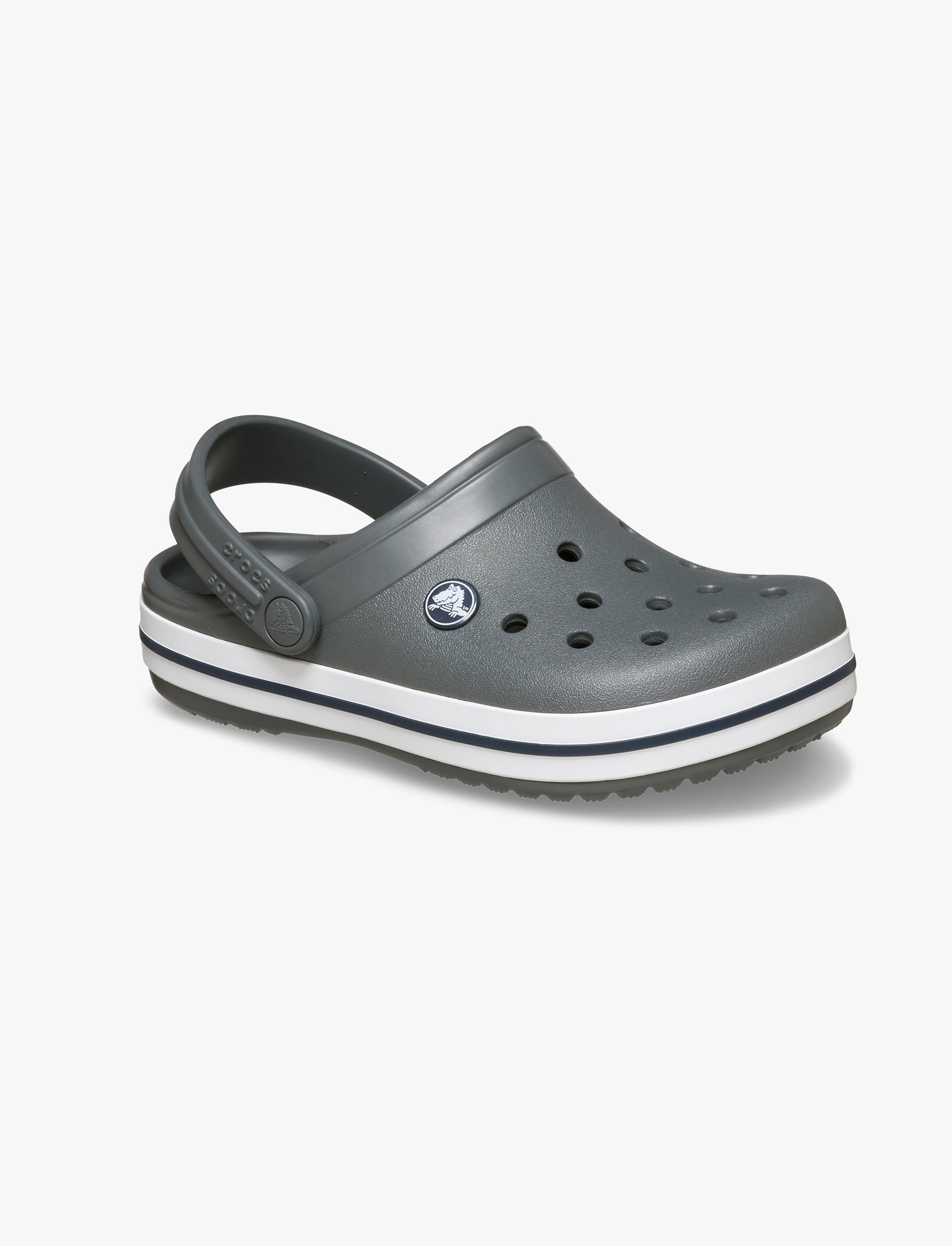 Crocs Crocband Clog K - כפכפי קרוקבנד קרוקס לילדים בצבע אפור סלאט/נייבי