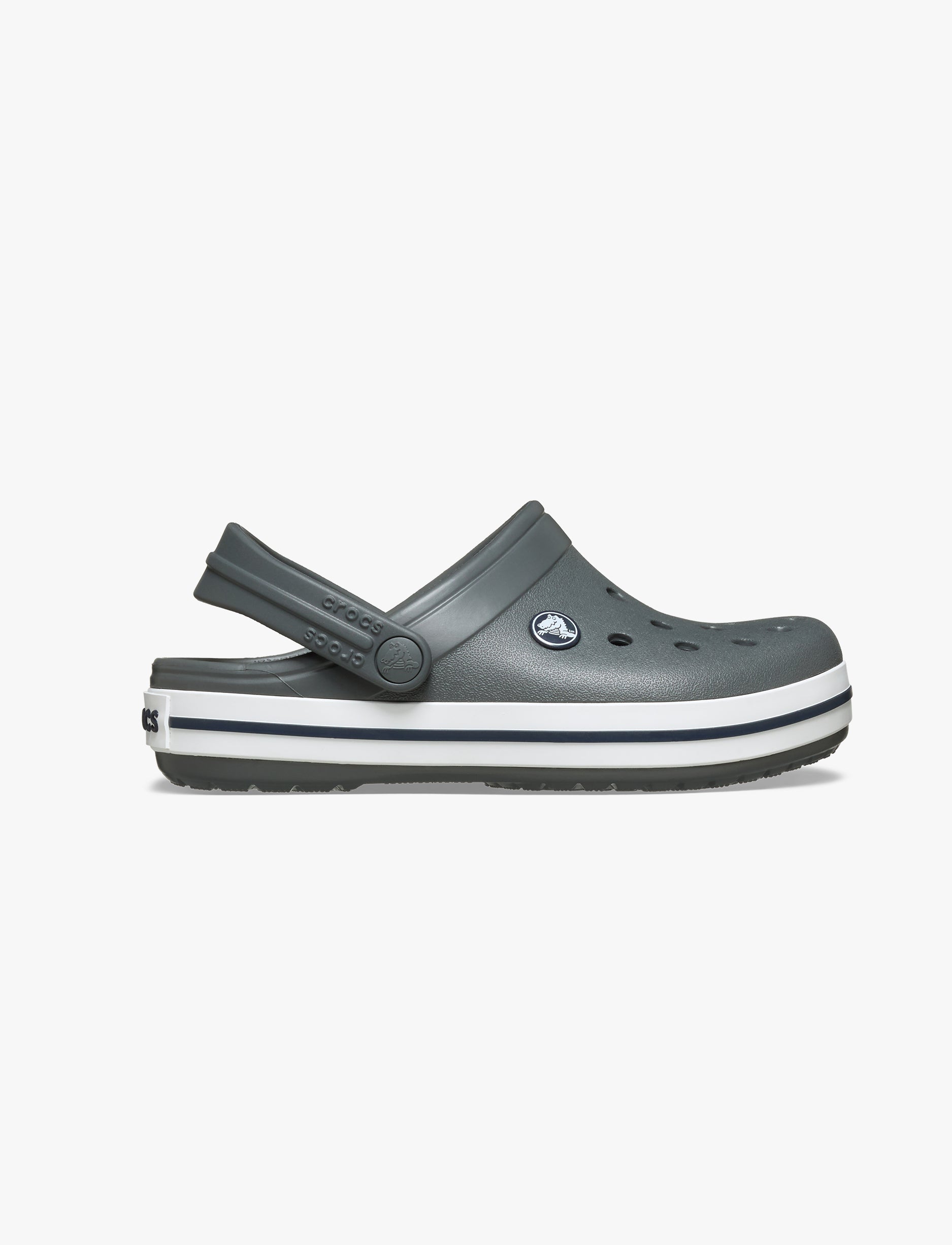 Crocs Crocband Clog K - כפכפי קרוקבנד קרוקס לילדים בצבע אפור סלאט/נייבי