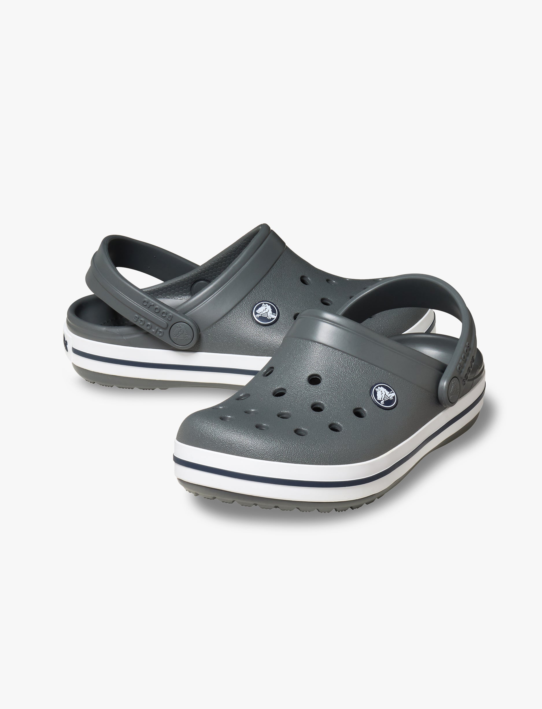 Crocs Crocband Clog K - כפכפי קרוקבנד קרוקס לילדים בצבע אפור סלאט/נייבי