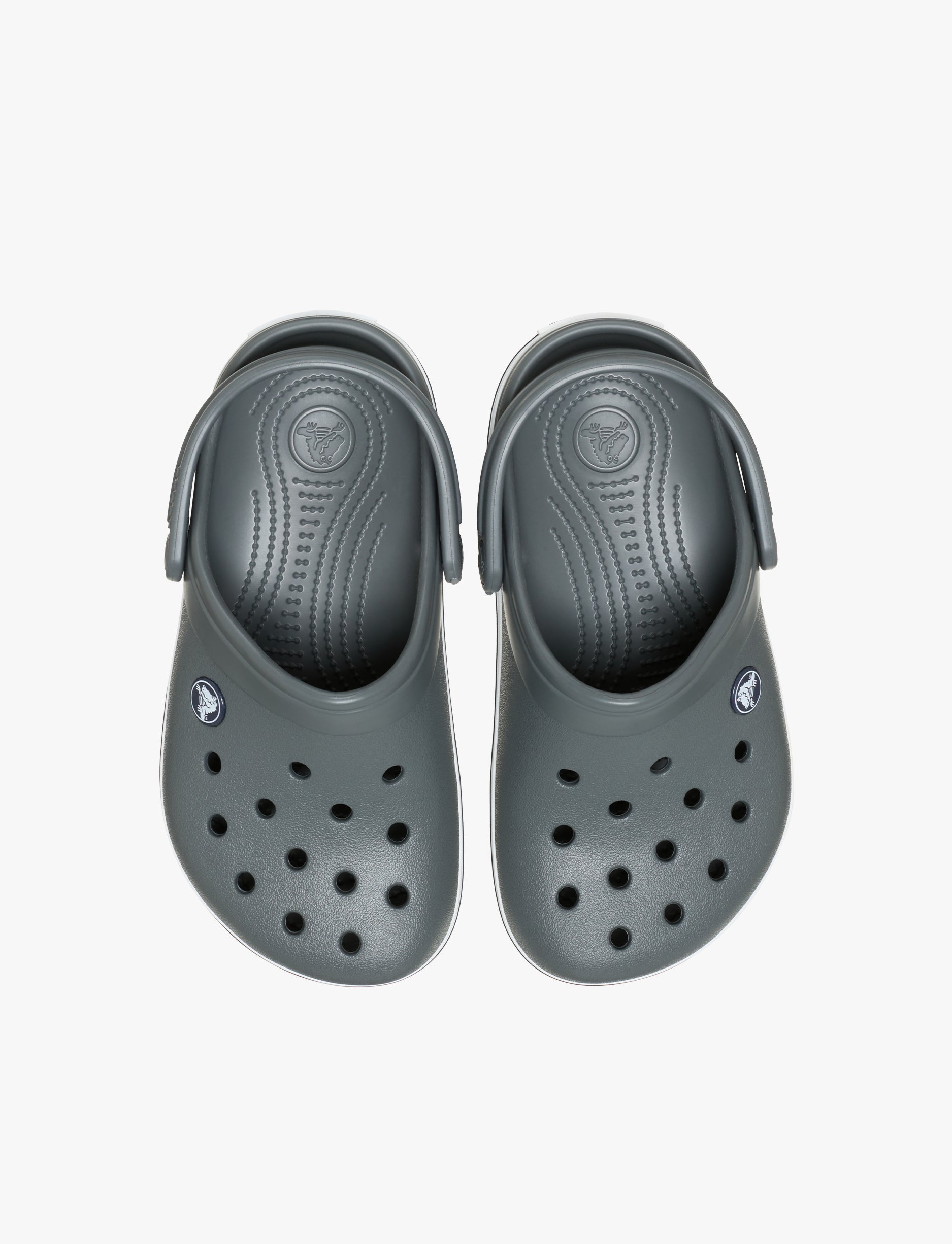 Crocs Crocband Clog K - כפכפי קרוקבנד קרוקס לילדים בצבע אפור סלאט/נייבי