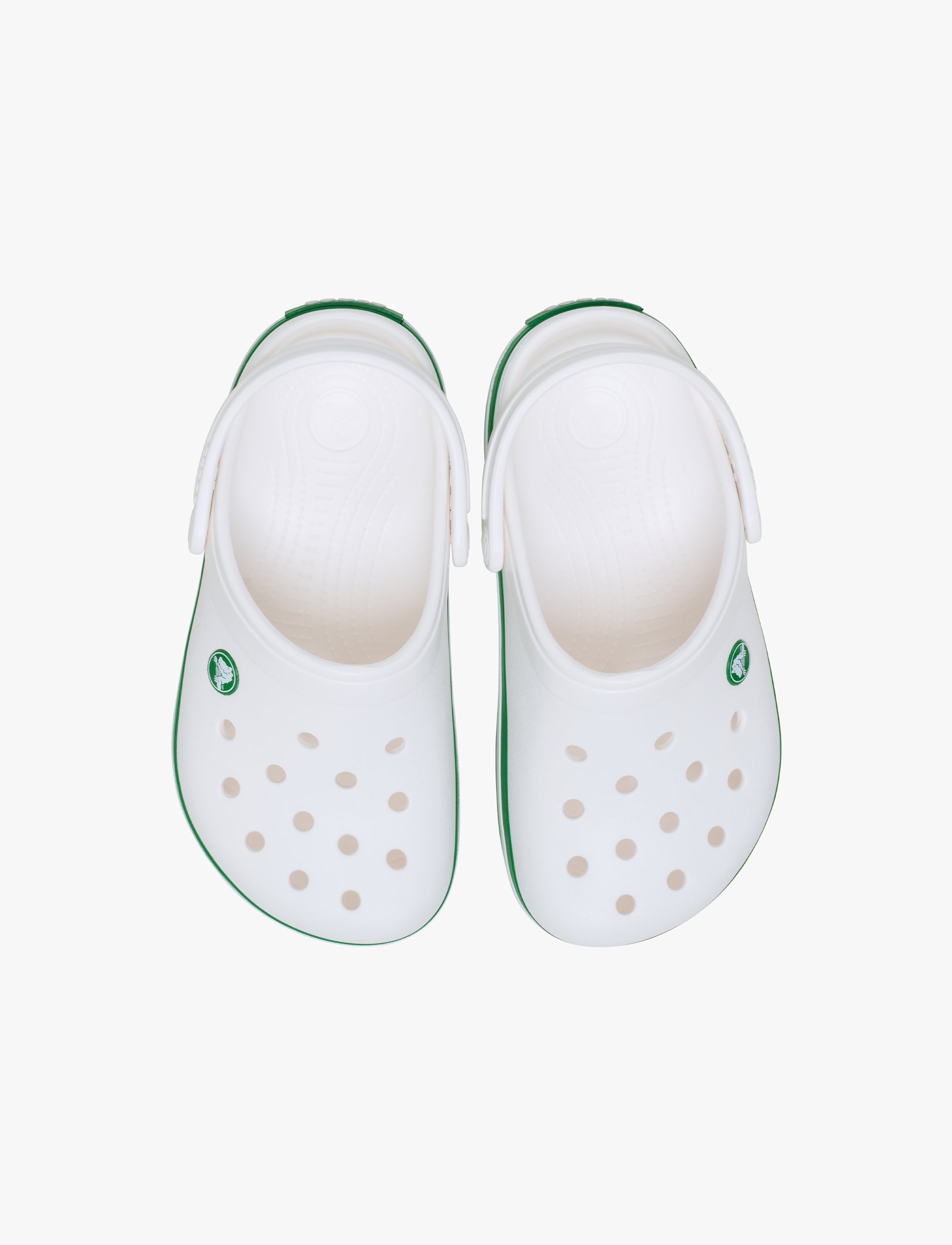 Crocs Crocband Clog K - כפכפי קרוקבנד קרוקס לילדים בצבע לבן/ירוק קיסוס