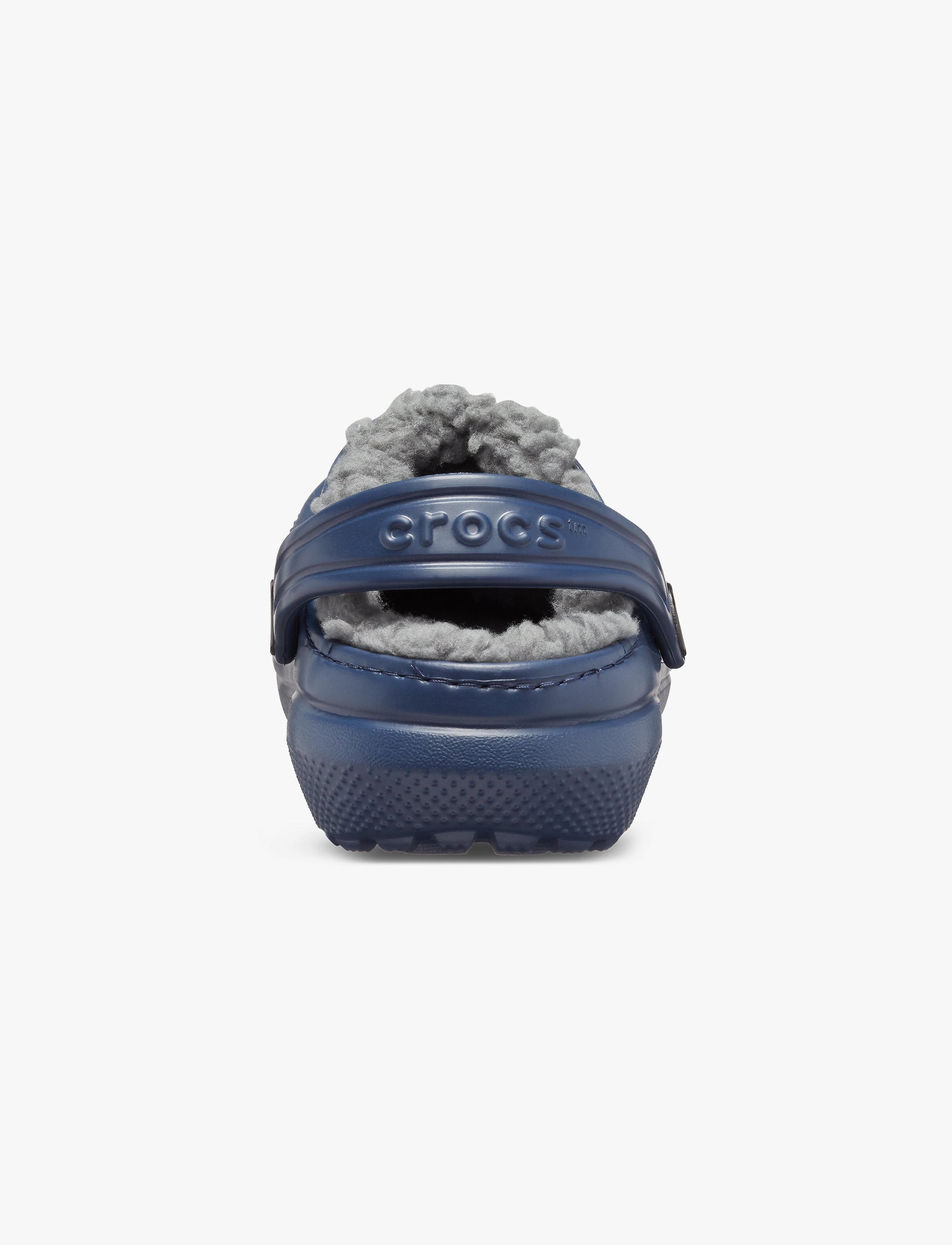 Crocs Classic Lined Clog T -  כפכפים פרוותיים קרוקס לילדים מידות קטנות בצבע נייבי/אפור
