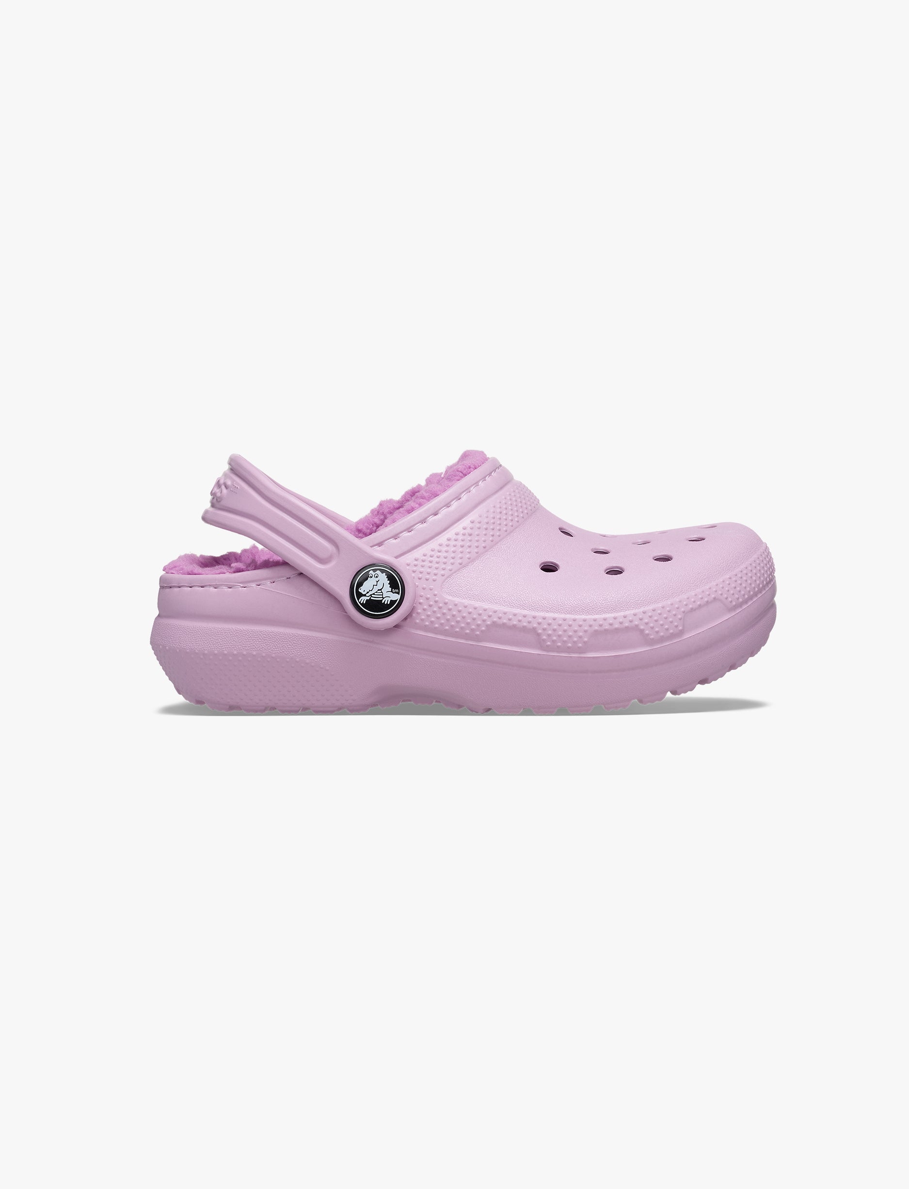 Crocs Classic Lined Clog T -  כפכפים פרוותיים קרוקס לילדים מידות קטנות בצבע ורוד/סגול