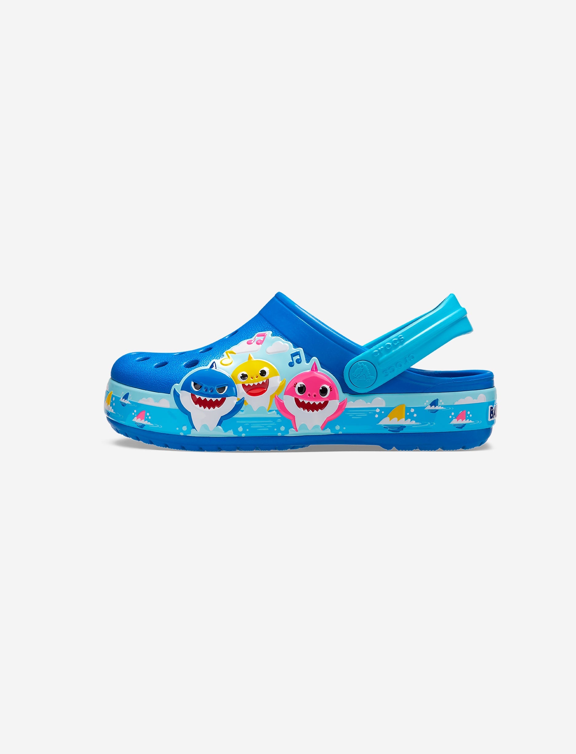 Crocs Fun Lab Baby Shark Band Clog K - כפכפים לילדים קרוקס בצבע כחול/תכלת בהדפס בייבי שארק