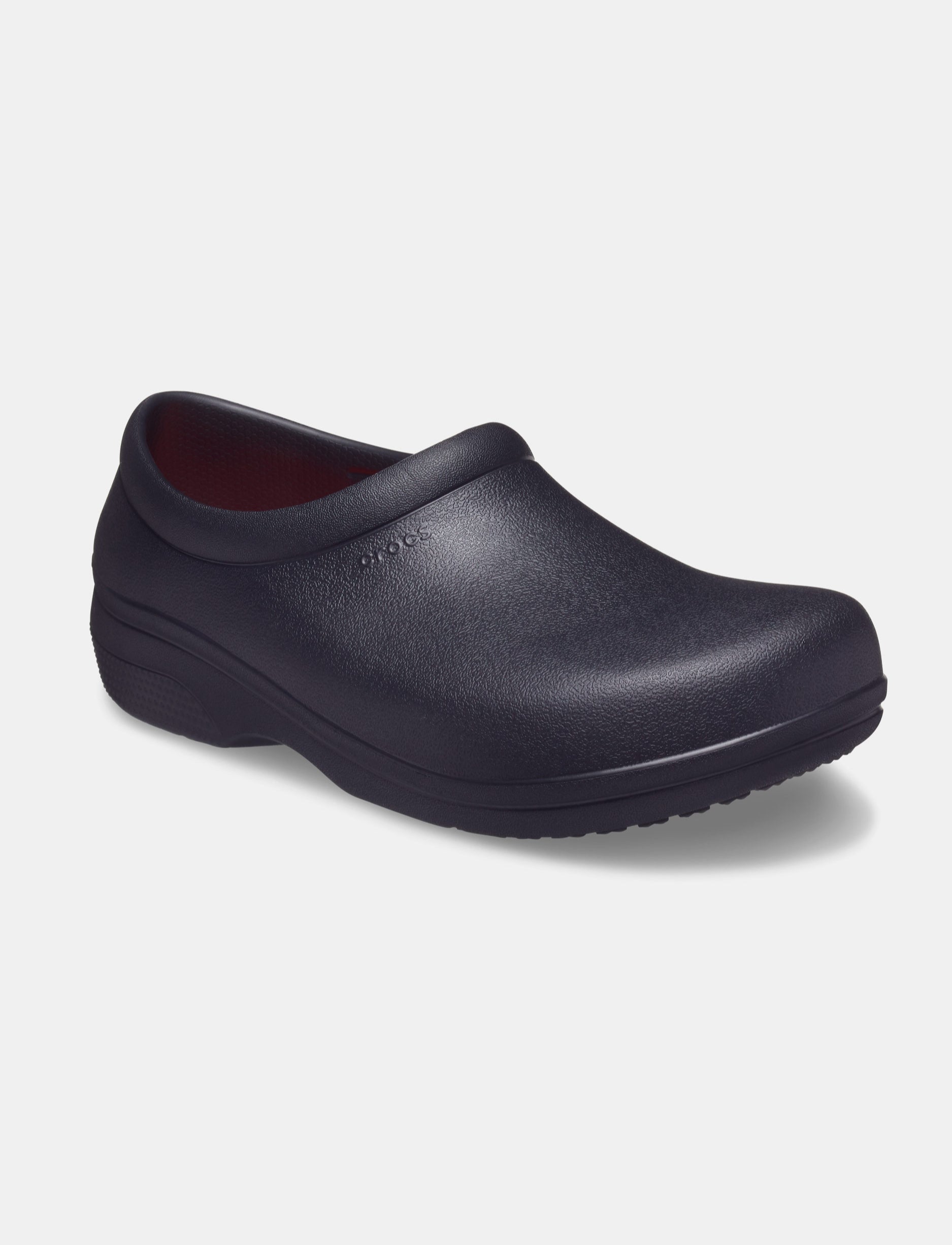 Crocs On The Clock LiteRide Slip On - נעלי טבחים קרוקס עם סוליה למניעת החלקות בצבע שחור