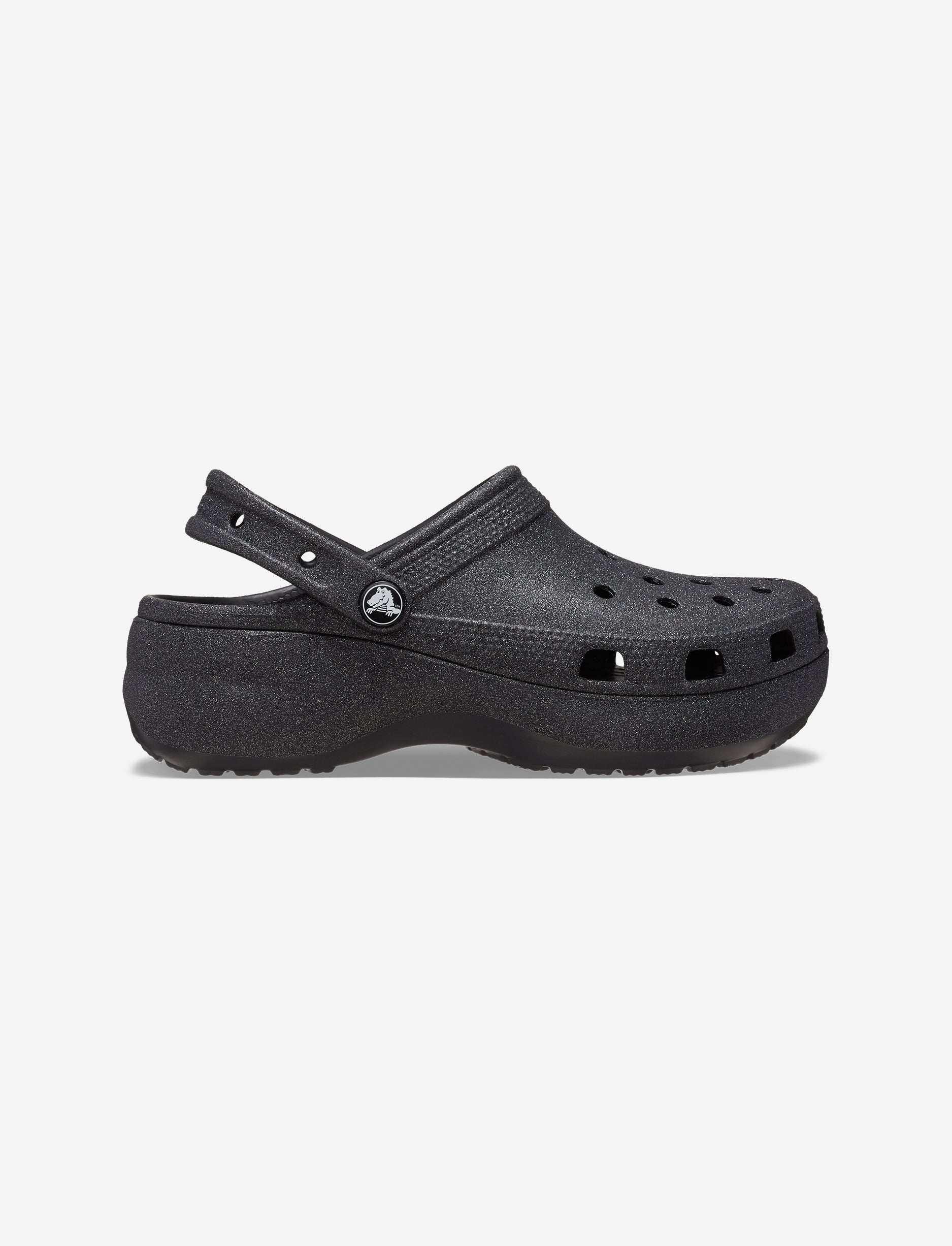 Crocs Classic Platform Glitter Clog W - כפכפי פלטפורמה נצנצים קרוקס לנשים בצבע שחור