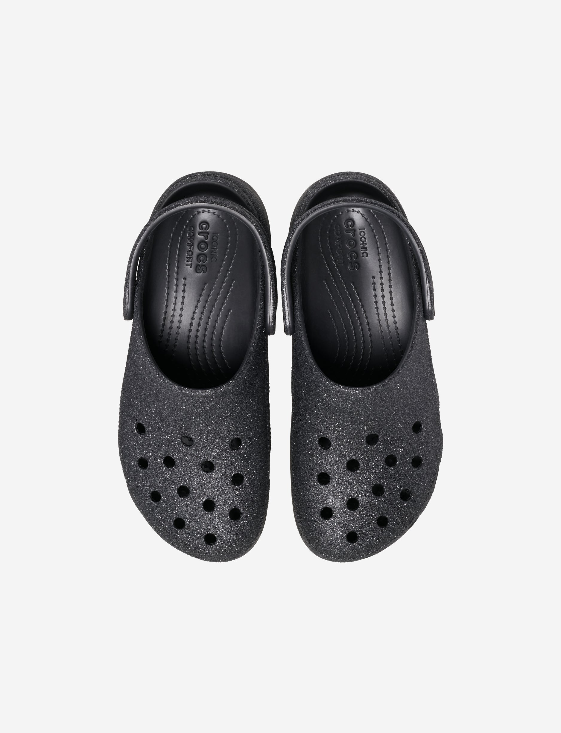 Crocs Classic Platform Glitter Clog W - כפכפי פלטפורמה נצנצים קרוקס לנשים בצבע שחור