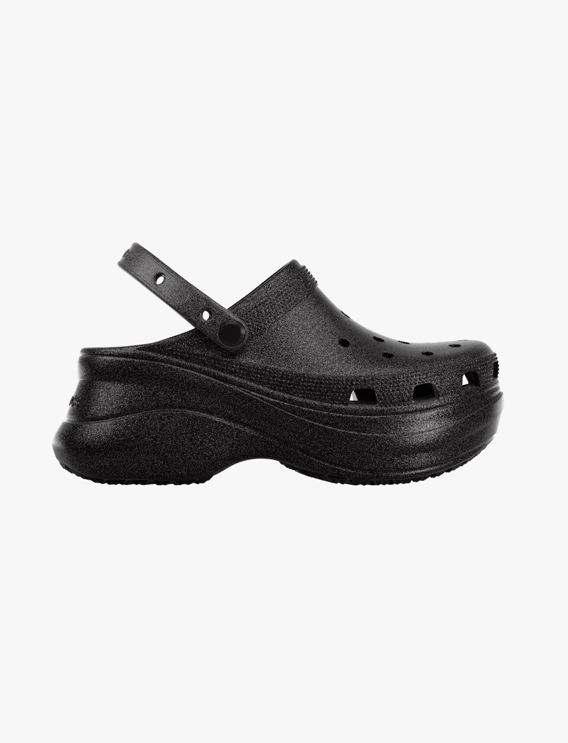 Crocs Bae Glitter Clog -  כפכפי קלוג קרוקס ביי פלטפורמה לנשים בצבע שחור נצנצים