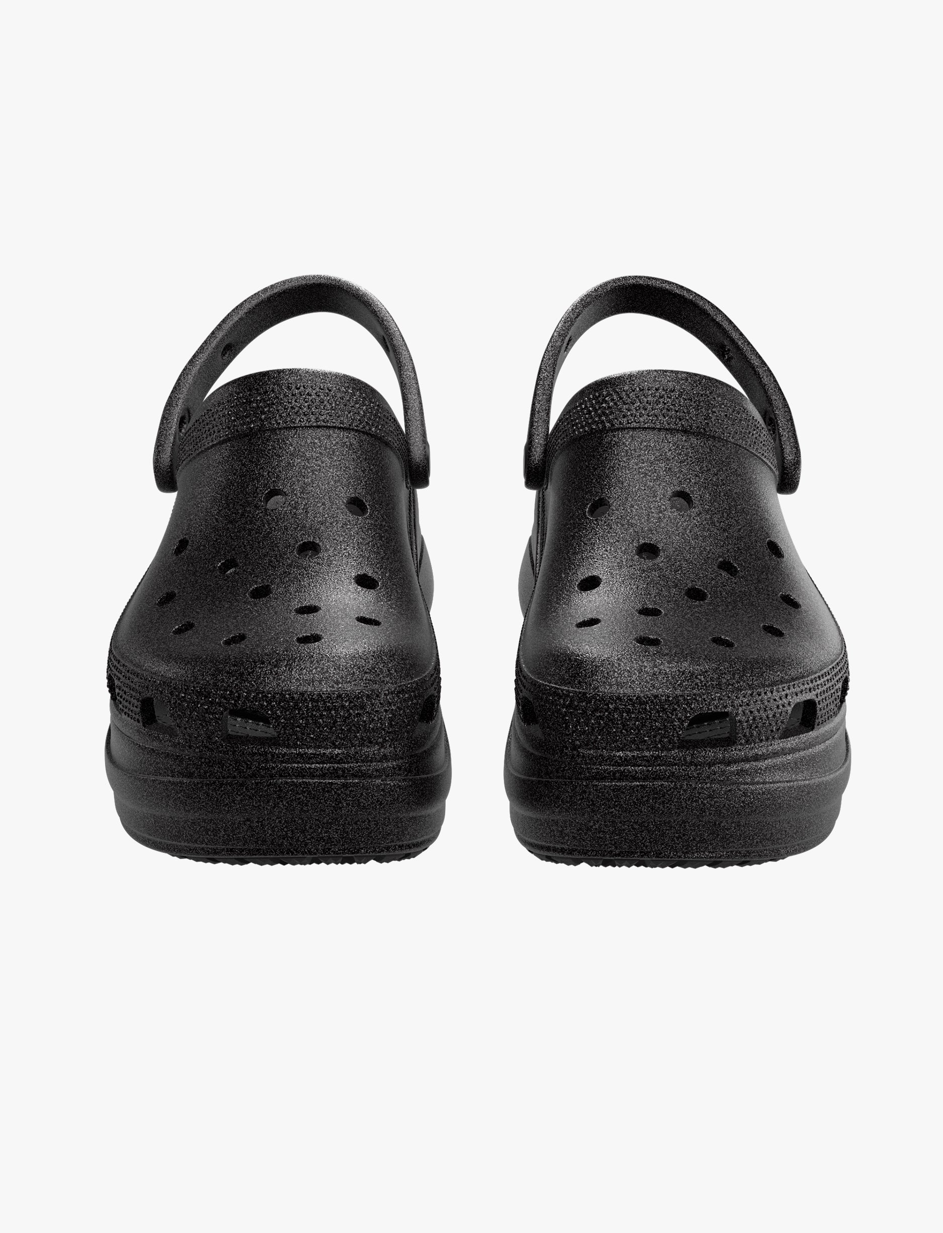 Crocs Bae Glitter Clog -  כפכפי קלוג קרוקס ביי פלטפורמה לנשים בצבע שחור נצנצים