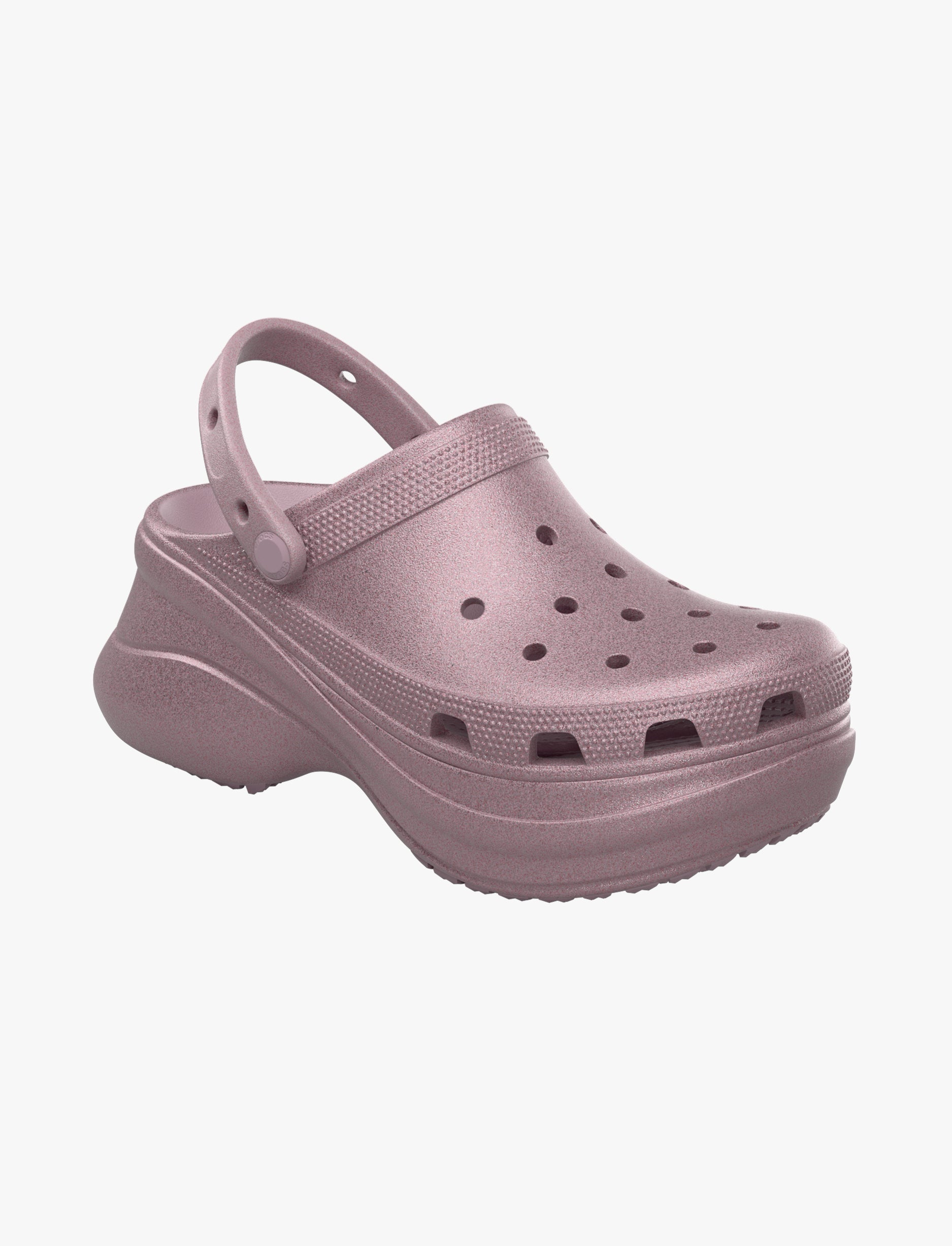 Crocs Bae Glitter Clog -  כפכפי קלוג קרוקס ביי פלטפורמה לנשים בצבע ורוד צנצים