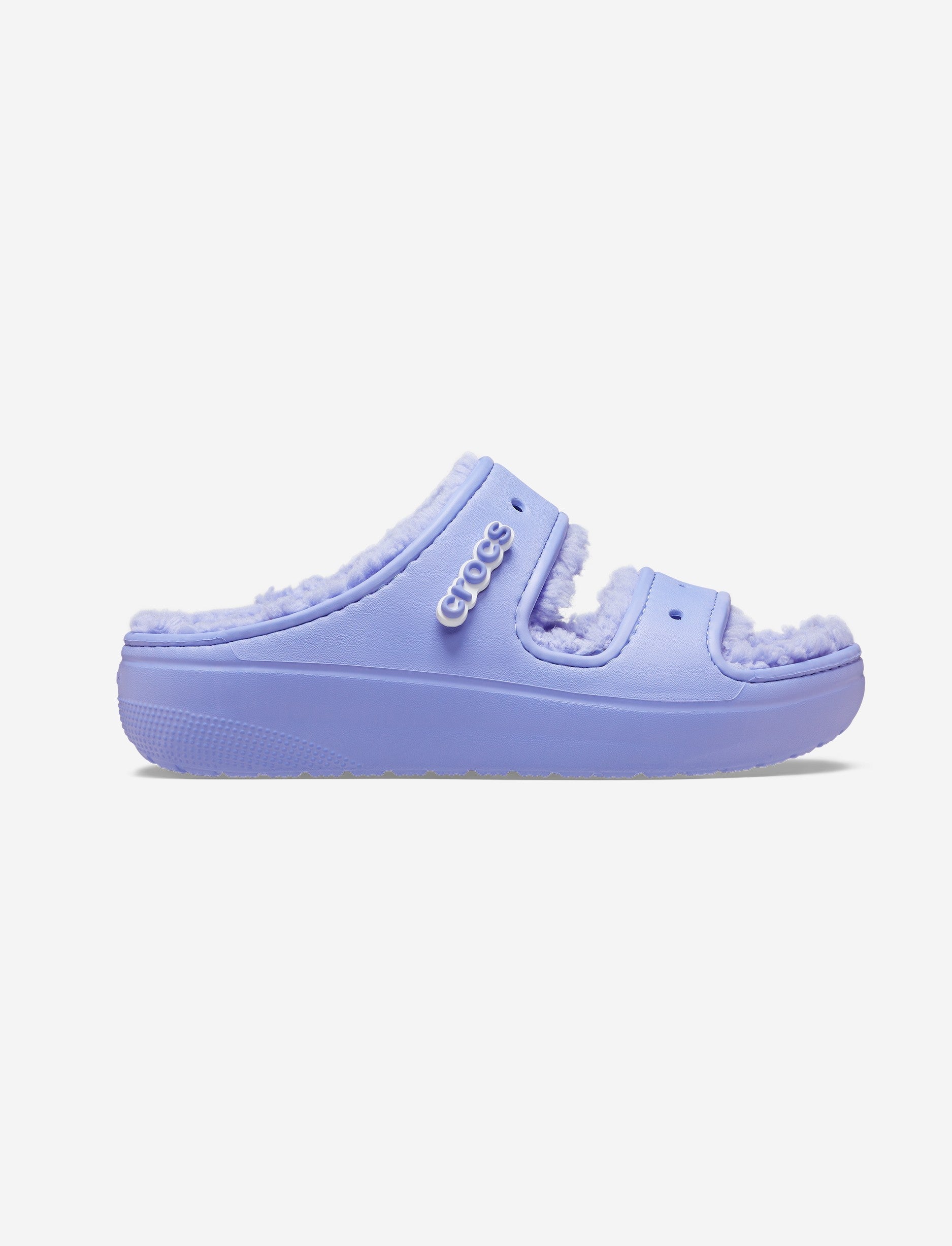 Crocs Classic Cozzzy Sandal  - כפכפי קרוקס פרווה לנשים בצבע סגול דיגיטל
