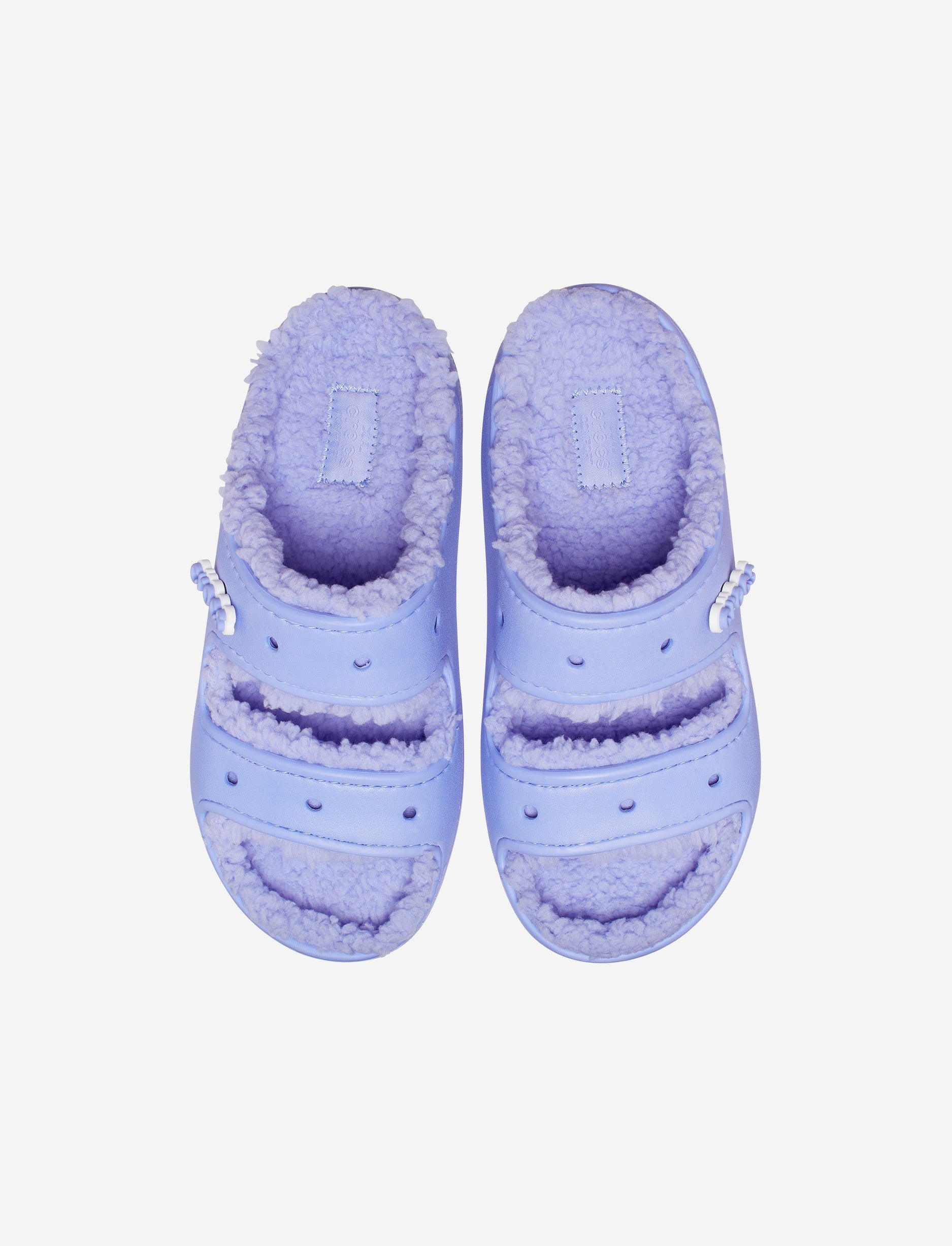 Crocs Classic Cozzzy Sandal  - כפכפי קרוקס פרווה לנשים בצבע סגול דיגיטל