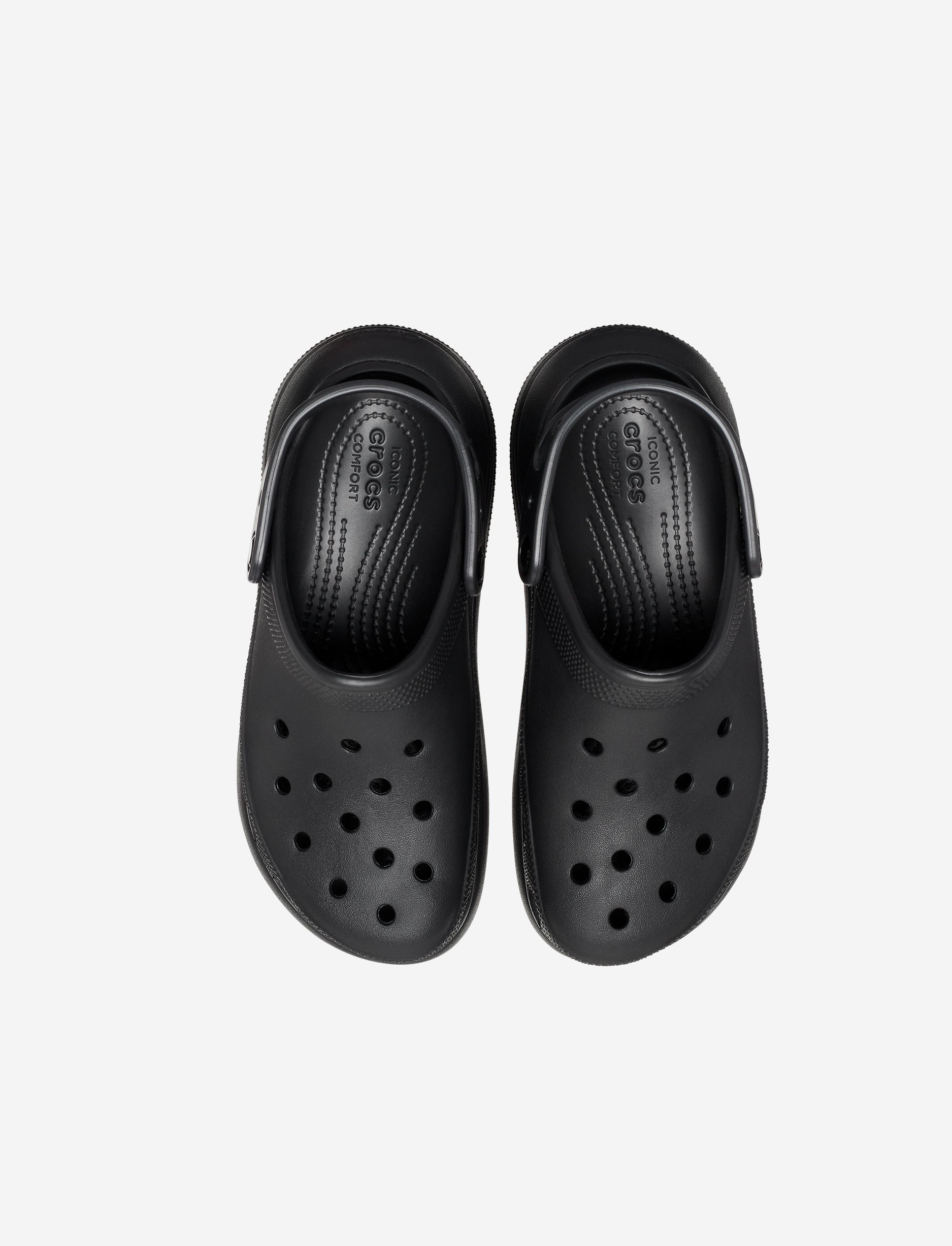 Crocs Classic Crush Clog - כפכפי פלטפורמה קרוקס קראש לנשים בצבע שחור