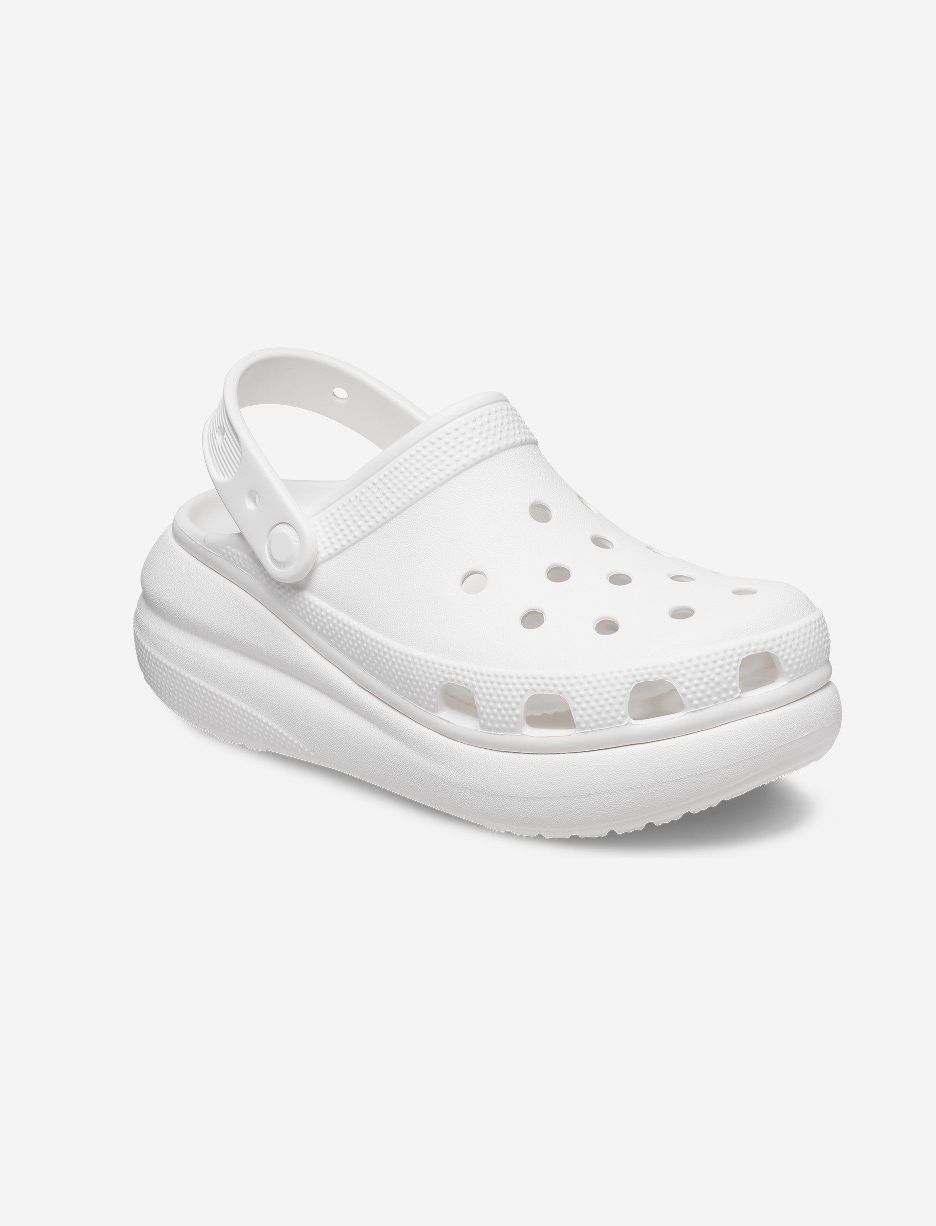 Crocs Classic Crush Clog - כפכפי פלטפורמה קרוקס קראש לנשים בצבע לבן