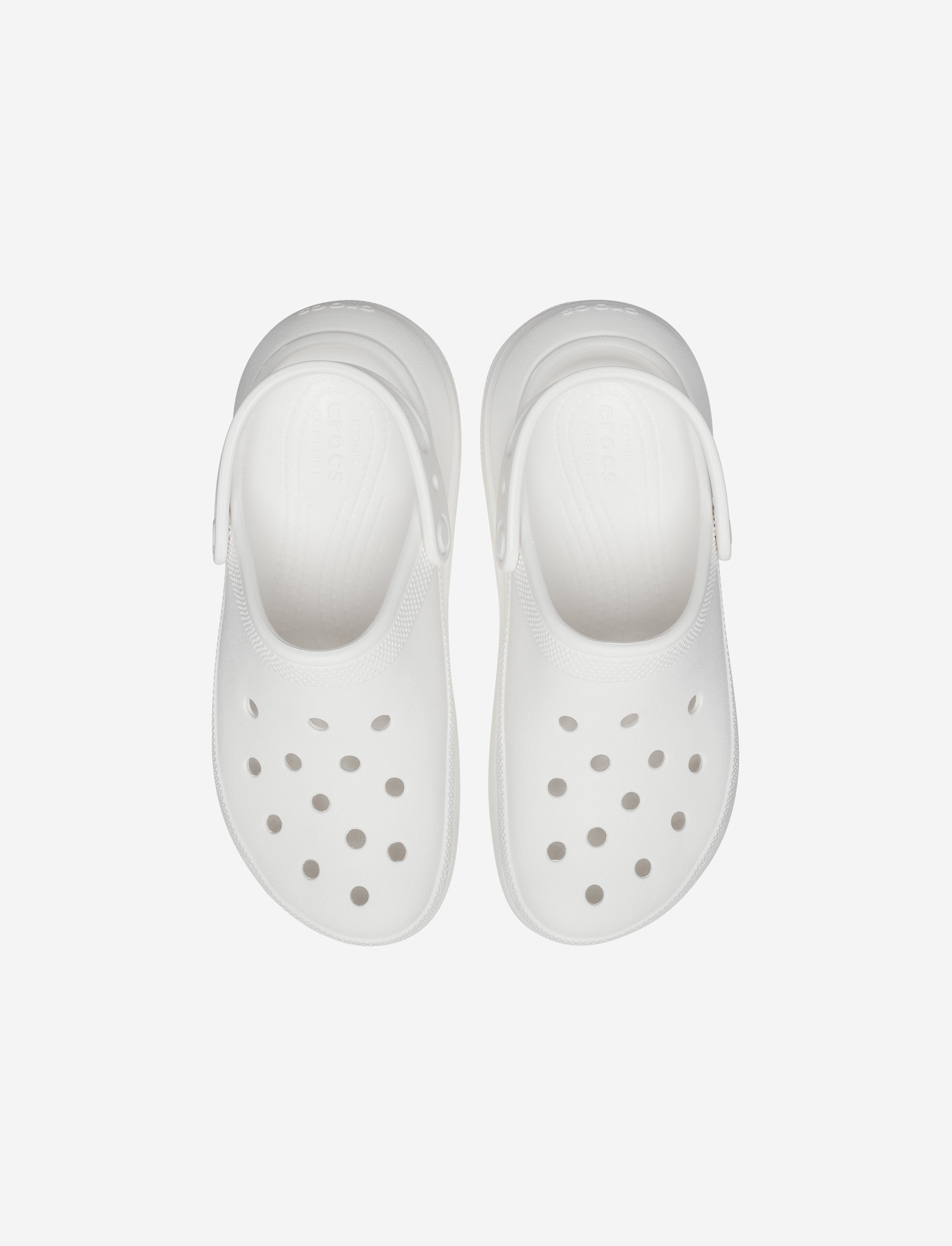 Crocs Classic Crush Clog - כפכפי פלטפורמה קרוקס קראש לנשים בצבע לבן