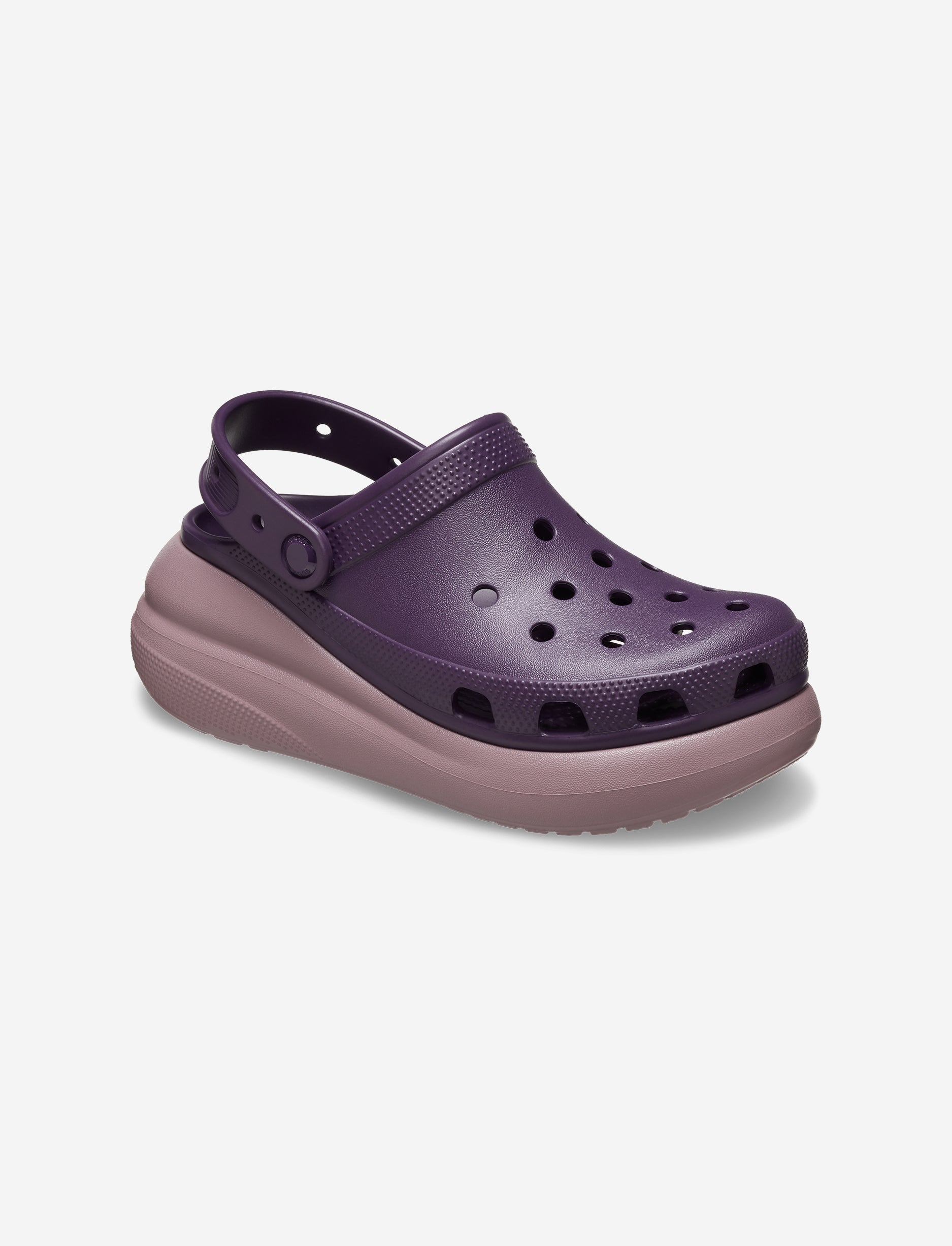 Crocs Classic Crush Clog - כפכפי פלטפורמה קרוקס קראש לנשים בצבע סגול כהה