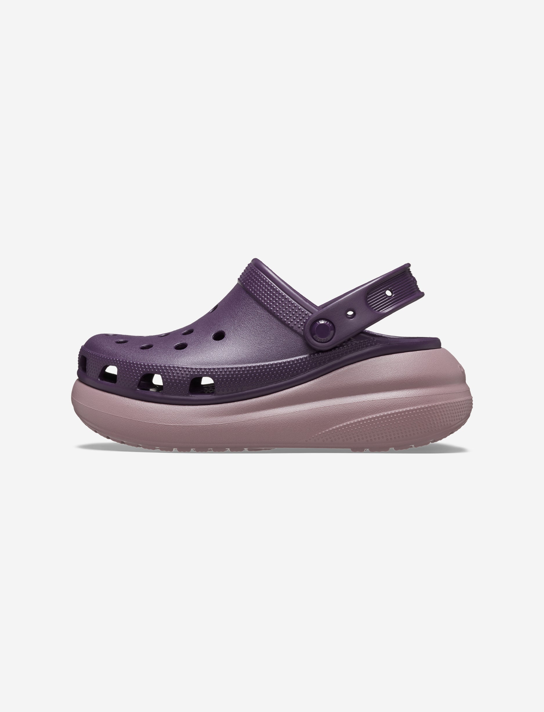 Crocs Classic Crush Clog - כפכפי פלטפורמה קרוקס קראש לנשים בצבע סגול כהה