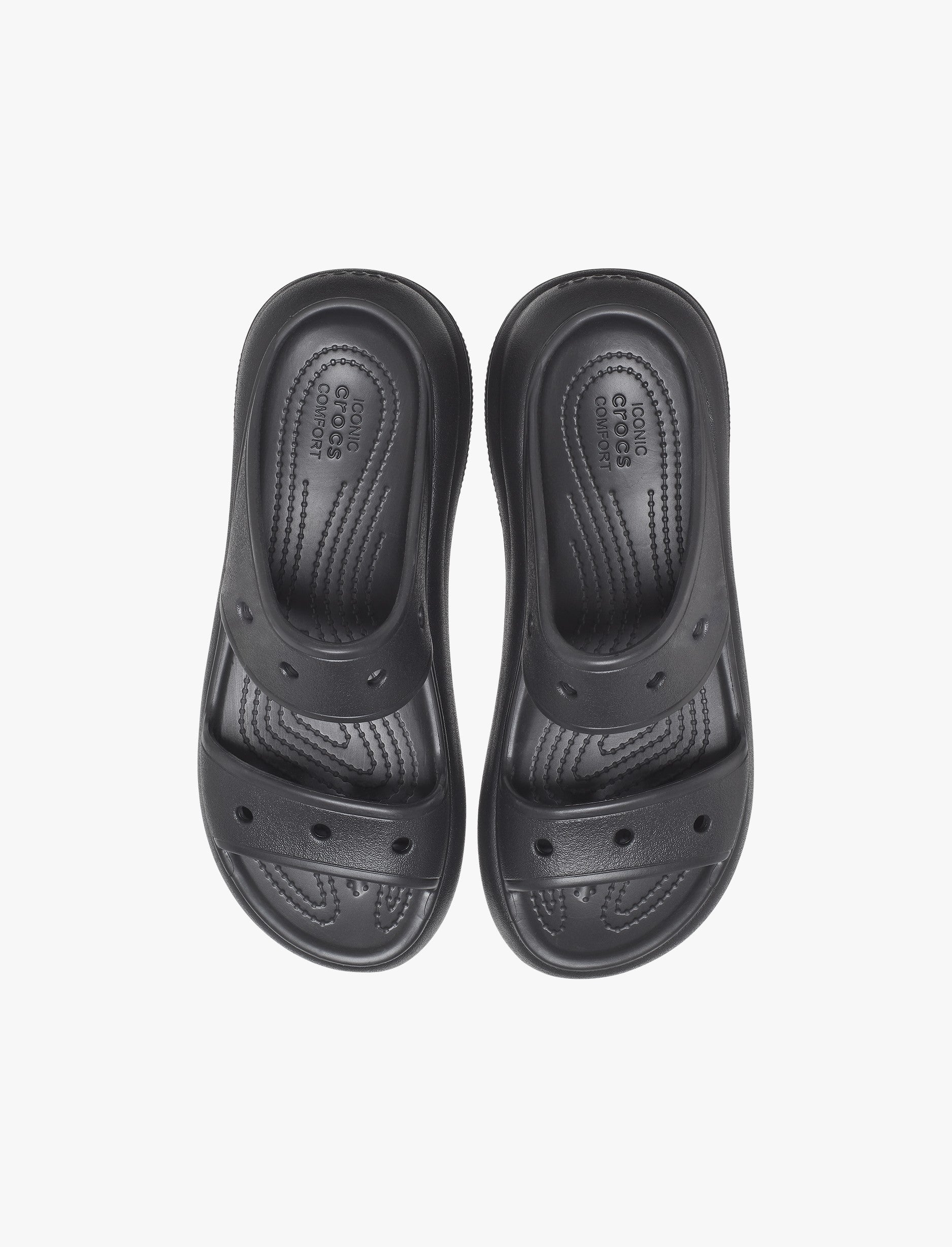 Crocs Classic Crush Sandal - כפכפי קראש קרוקס לנשים בצבע שחור