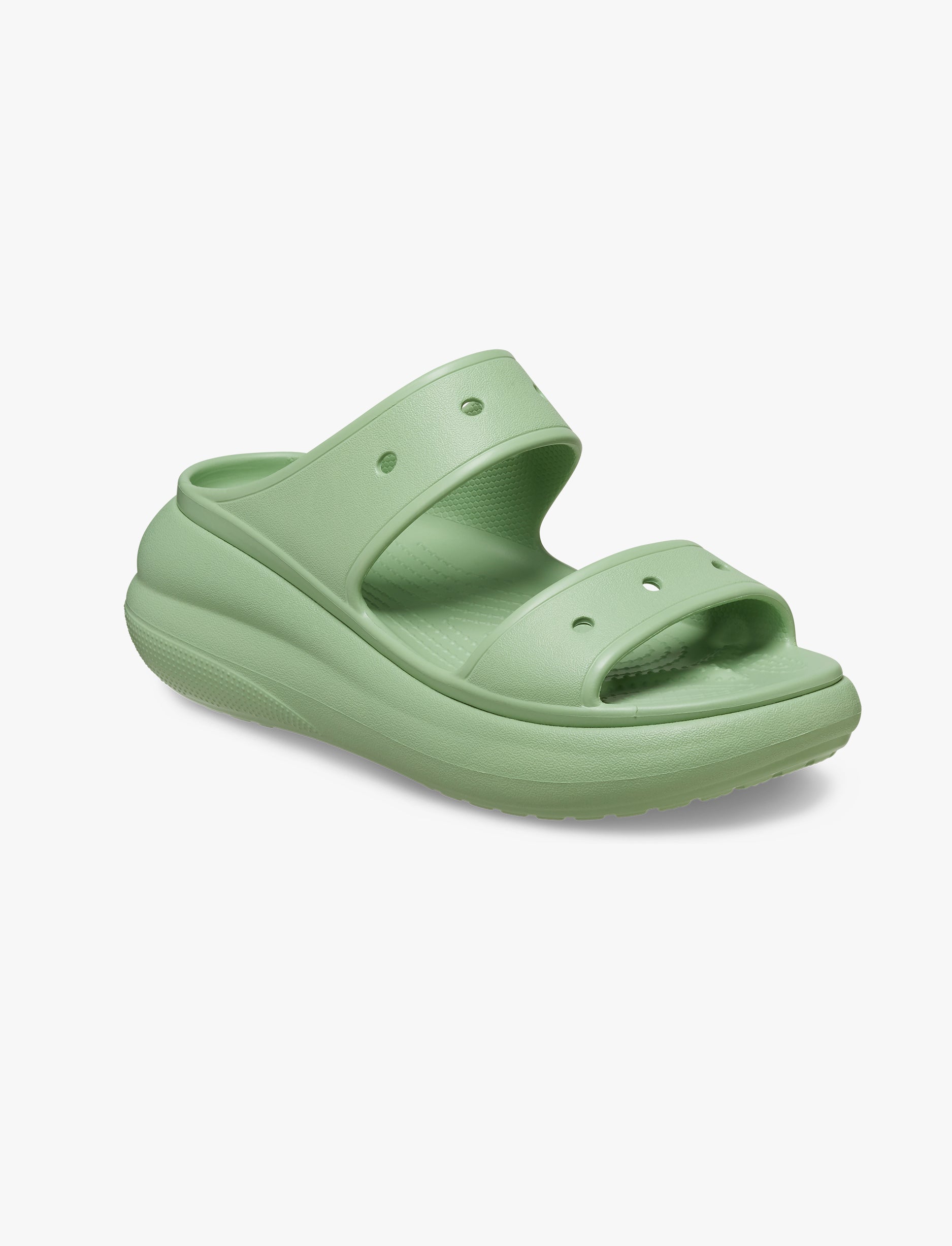 Crocs Classic Crush Sandal - כפכפי קראש קרוקס לנשים בצבע ירוק פייר