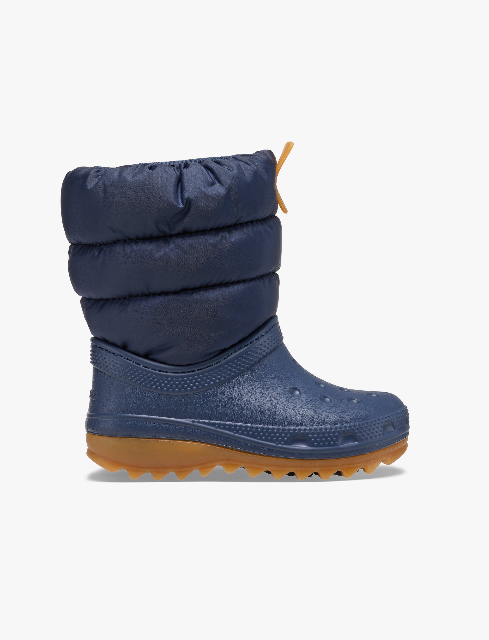 Crocs Toddler Classic Neo Puff Boot - מגפיים לילדים קרוקס בצבע נייבי/חום