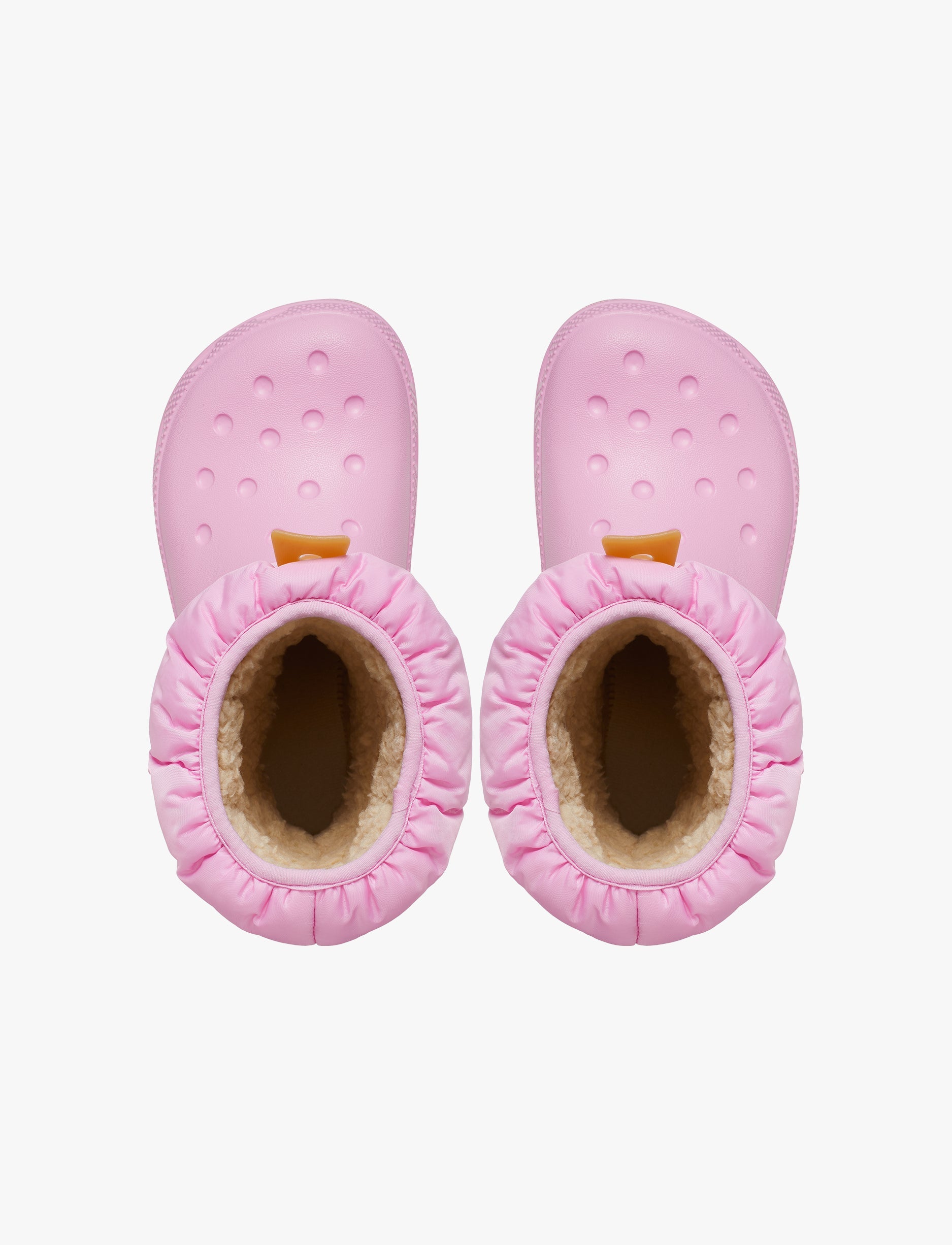 Crocs Toddler Classic Neo Puff Boot - מגפיים לילדים קרוקס בצבע ורוד סוויד/גומי