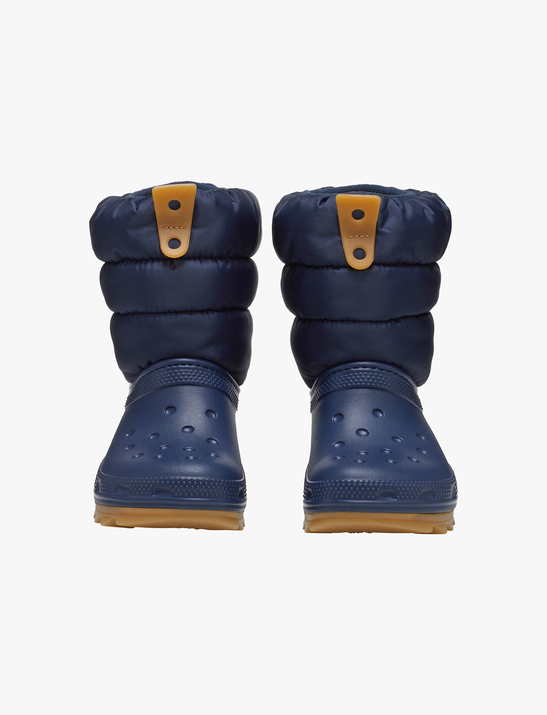 Crocs Classic Neo Puff Boot K -  מגפיים לילדים קרוקס בצבע נייבי/חום