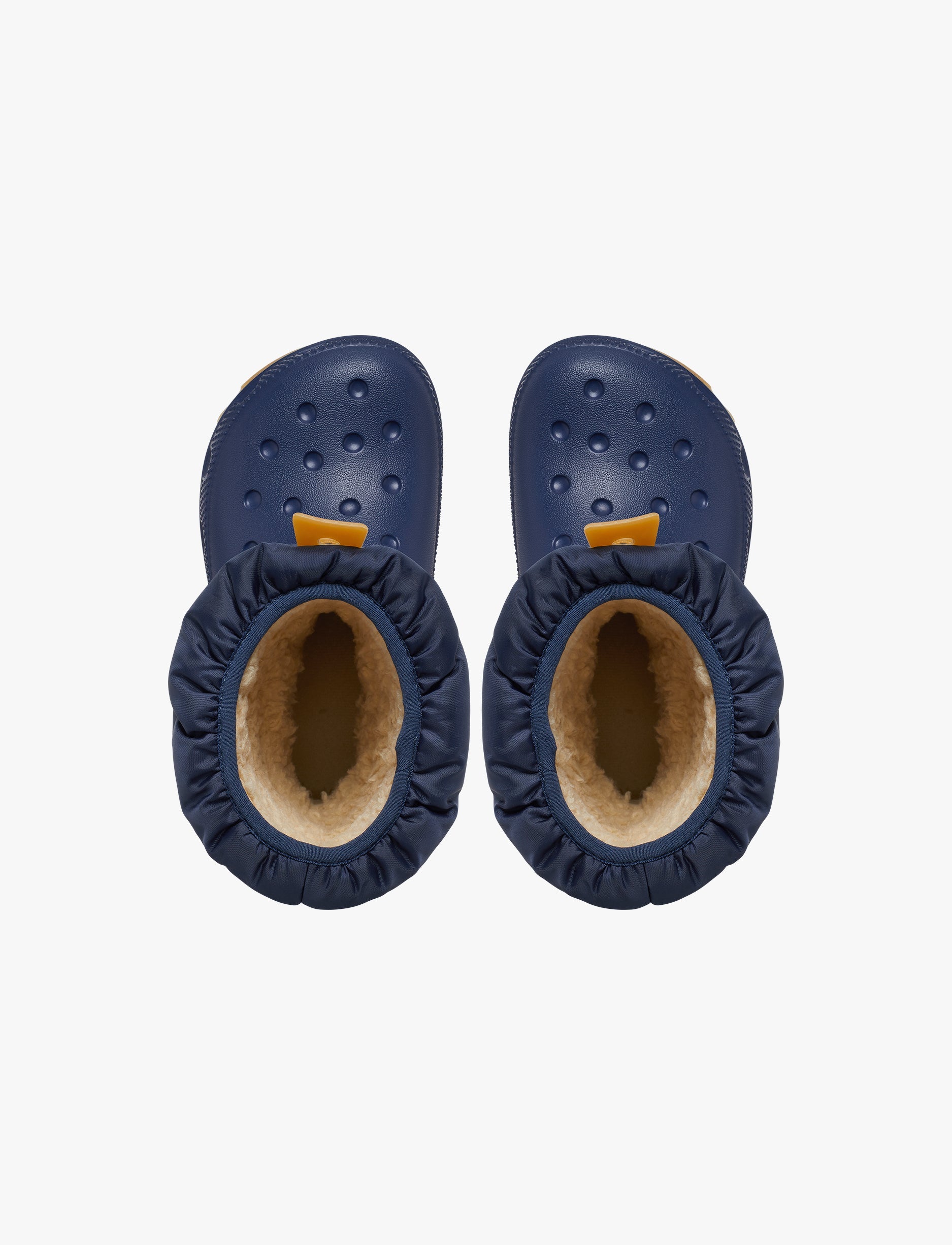 Crocs Classic Neo Puff Boot K -  מגפיים לילדים קרוקס בצבע נייבי/חום