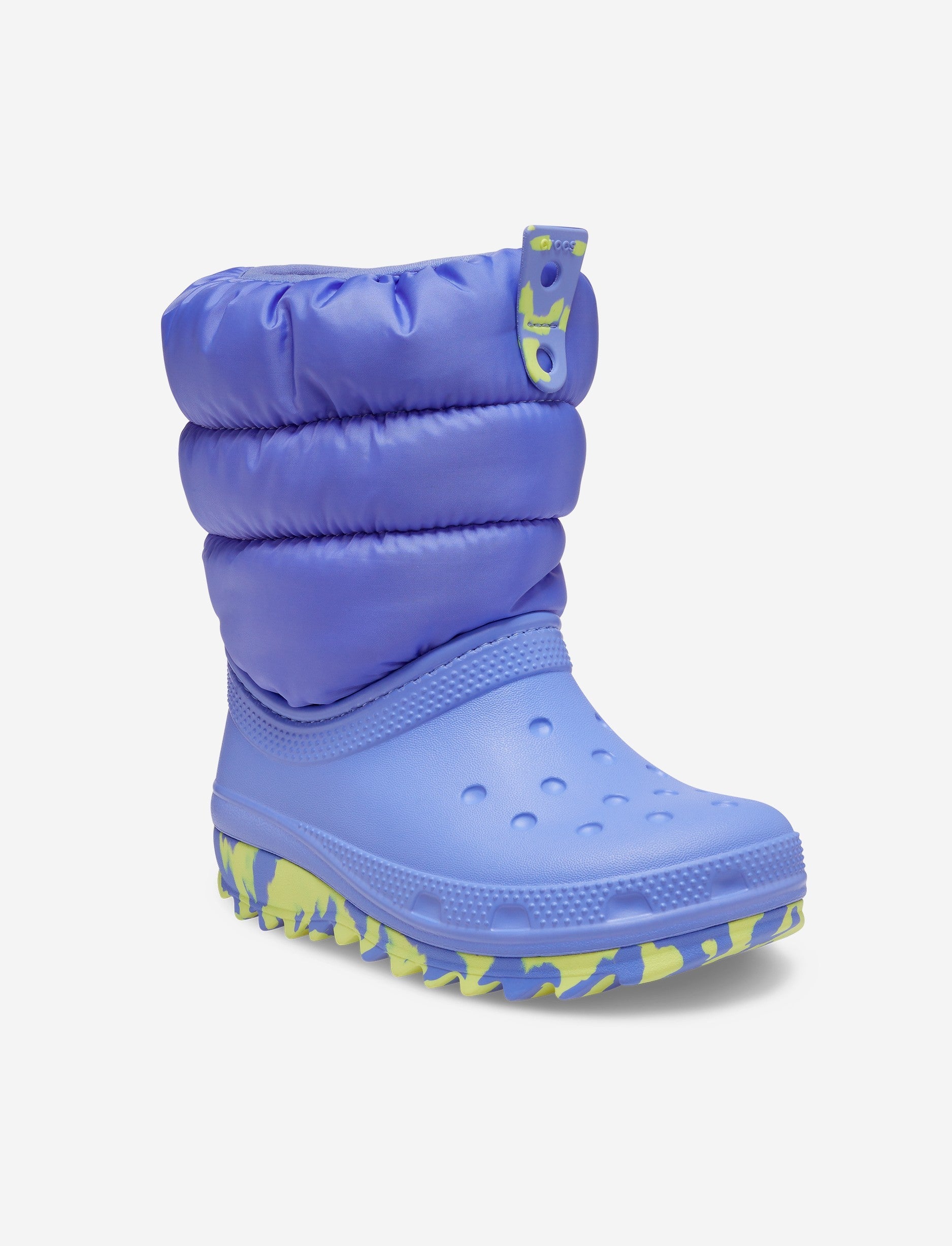 Crocs Toddler Classic Neo Puff Boot - מגפיים לילדים קרוקס בצבע סגול