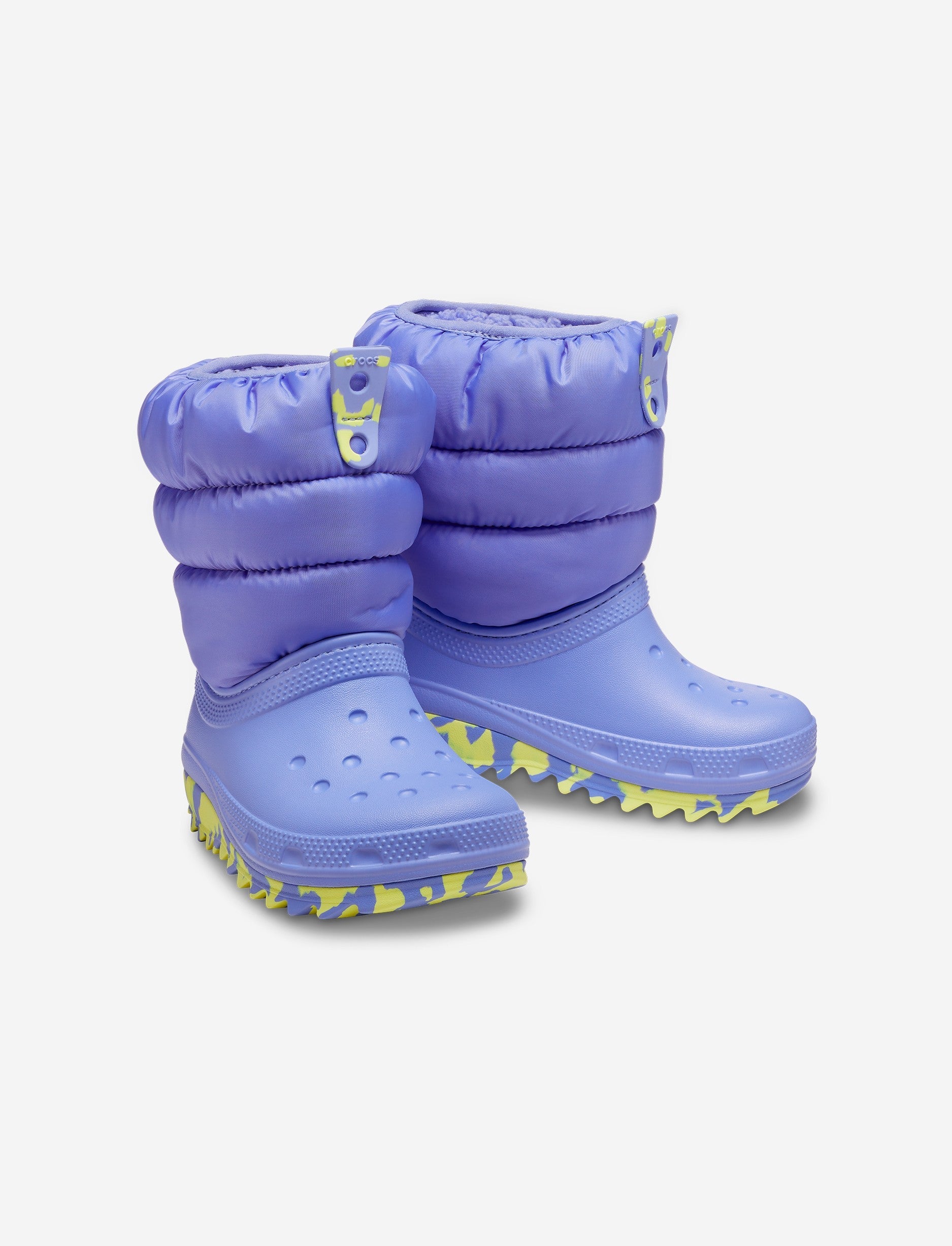Crocs Toddler Classic Neo Puff Boot - מגפיים לילדים קרוקס בצבע סגול