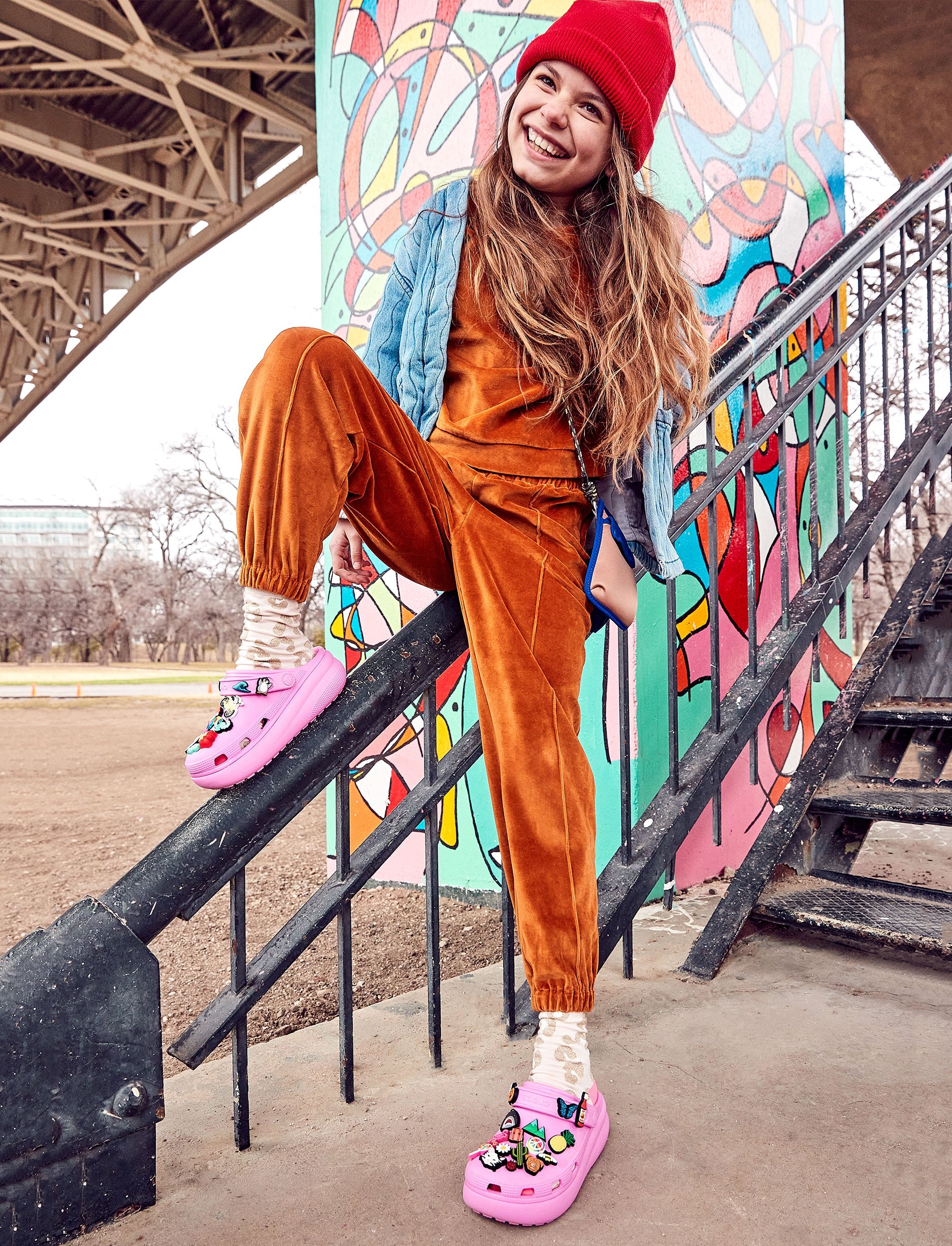 Classic Crocs Cutie Clog - כפכפי פלטפורמה לילדות קרוקס בצבע ורוד