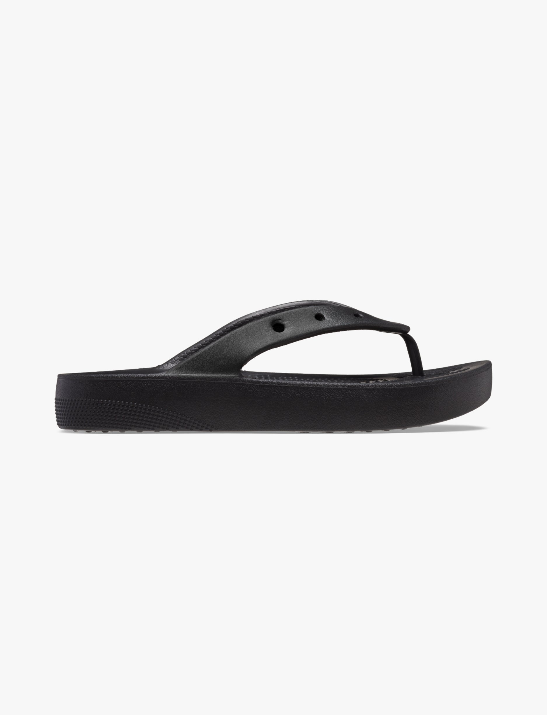 Crocs Classic Platform Flip - כפכפי אצבע פלטפורמה לנשים קרוקס בצבע שחור