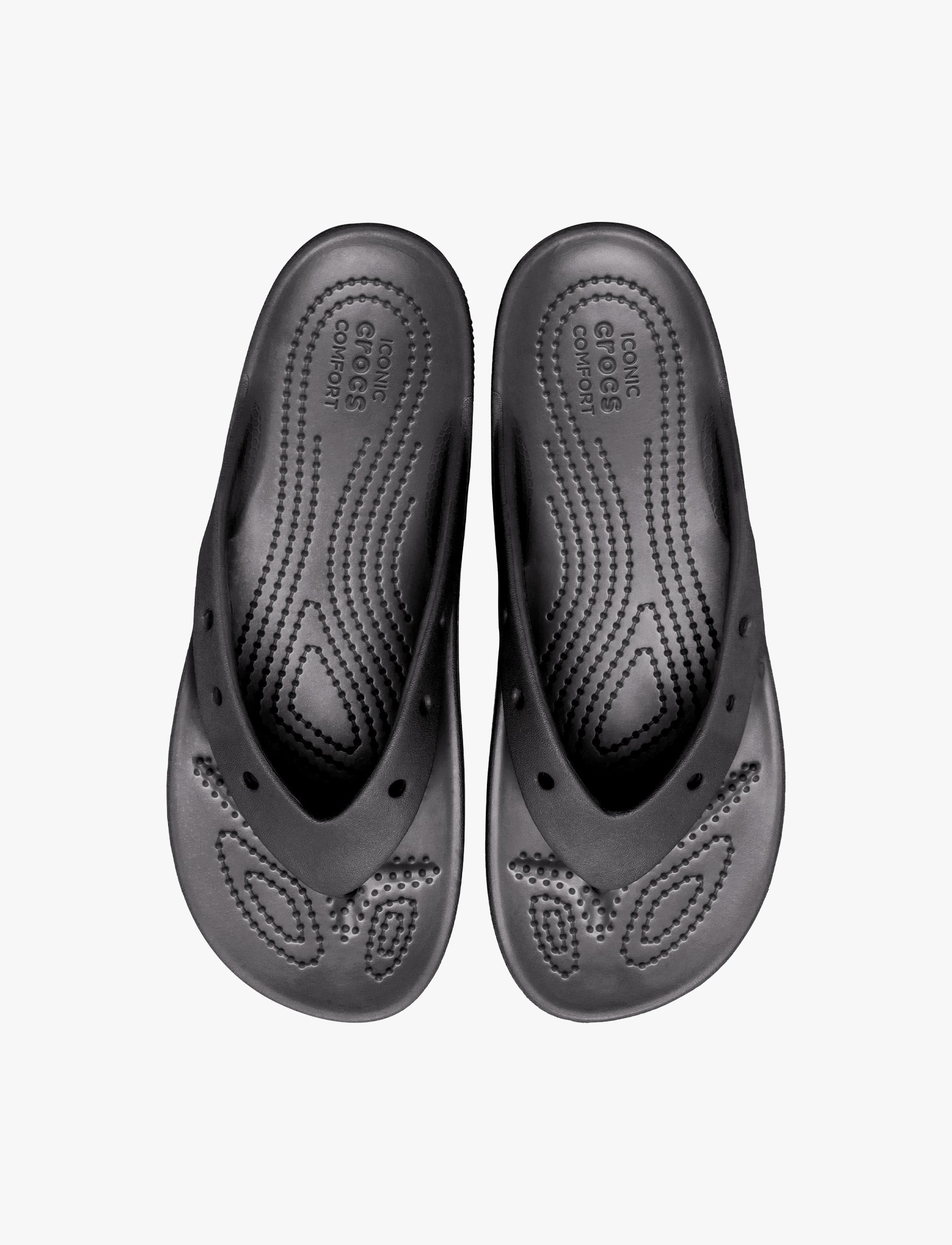 Crocs Classic Platform Flip - כפכפי אצבע פלטפורמה לנשים קרוקס בצבע שחור